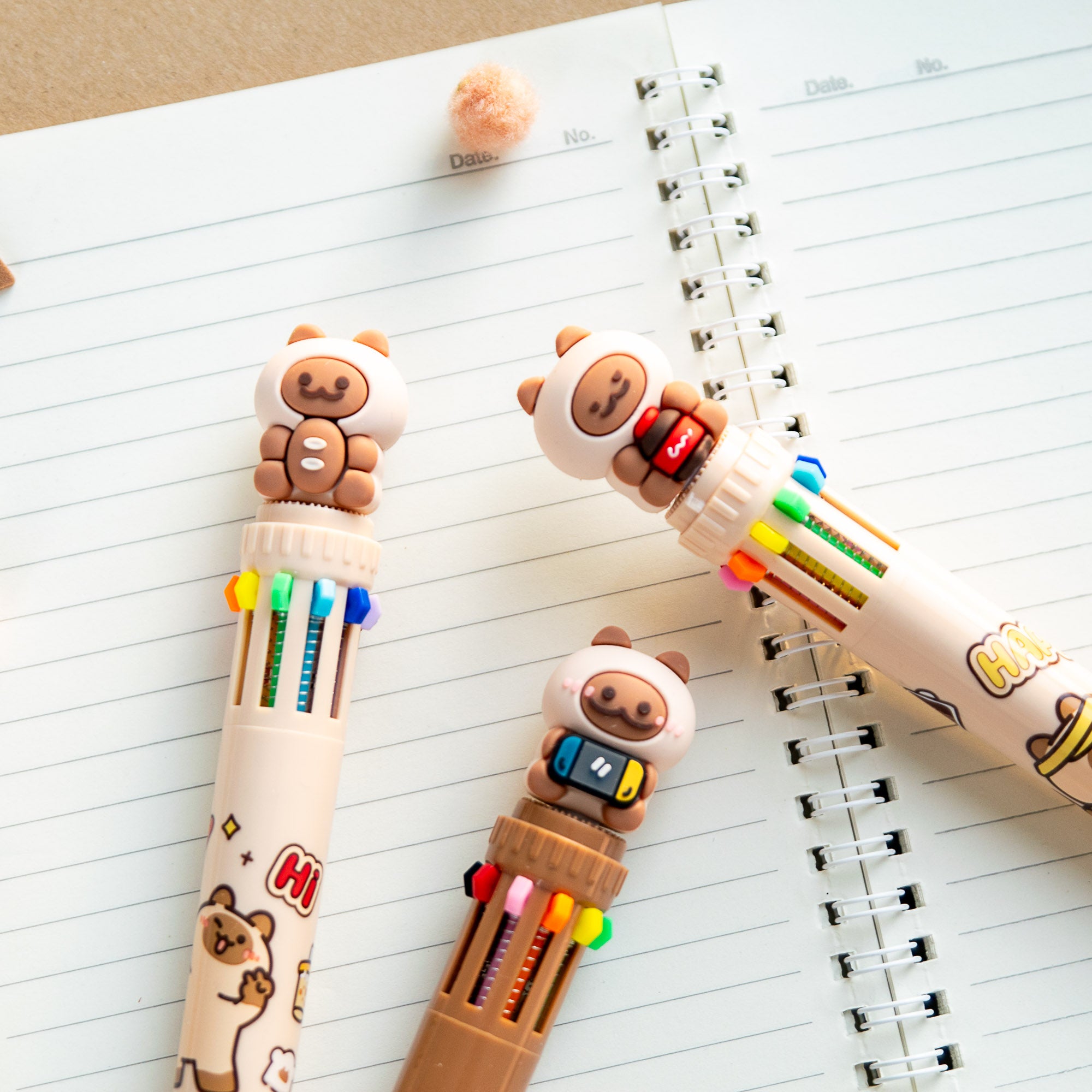 Stylo Kawaii 10 couleurs - Doggy Cat