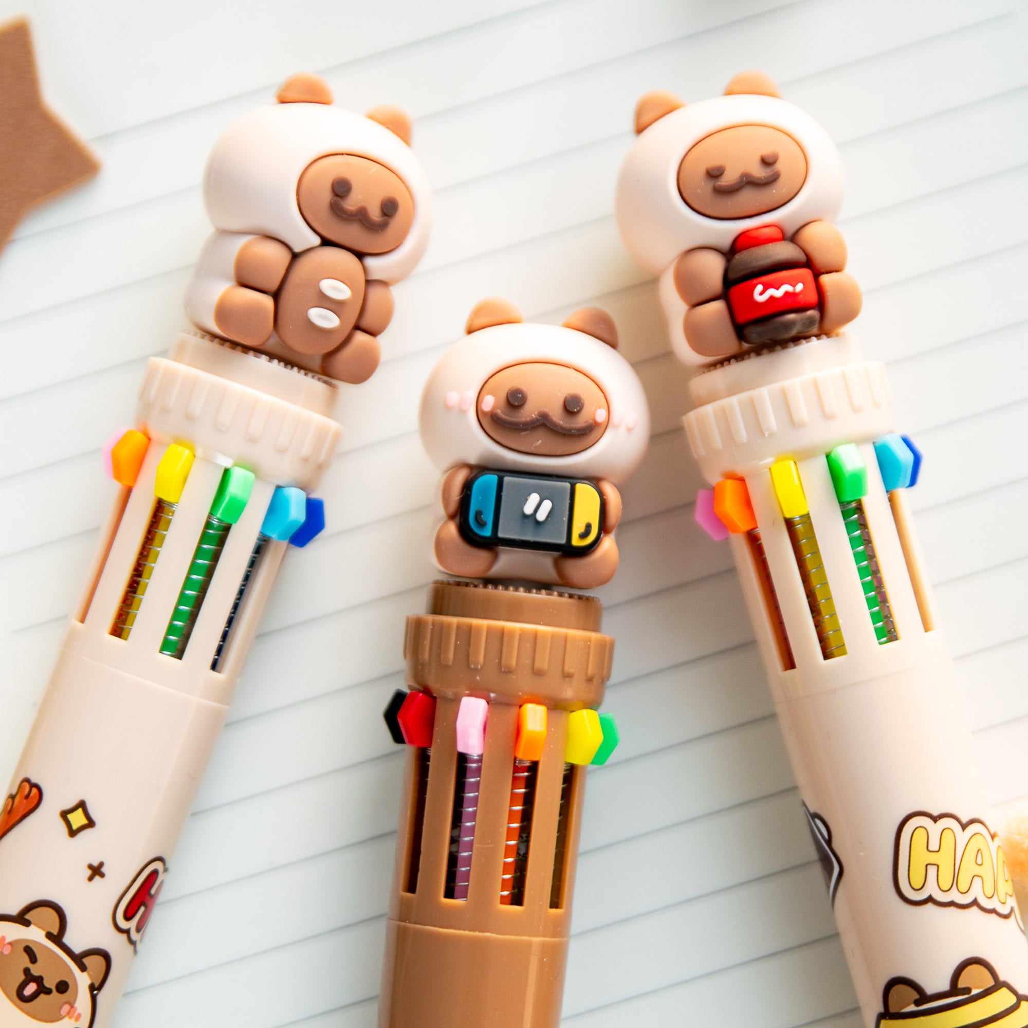 Stylo Kawaii 10 couleurs - Doggy Cat