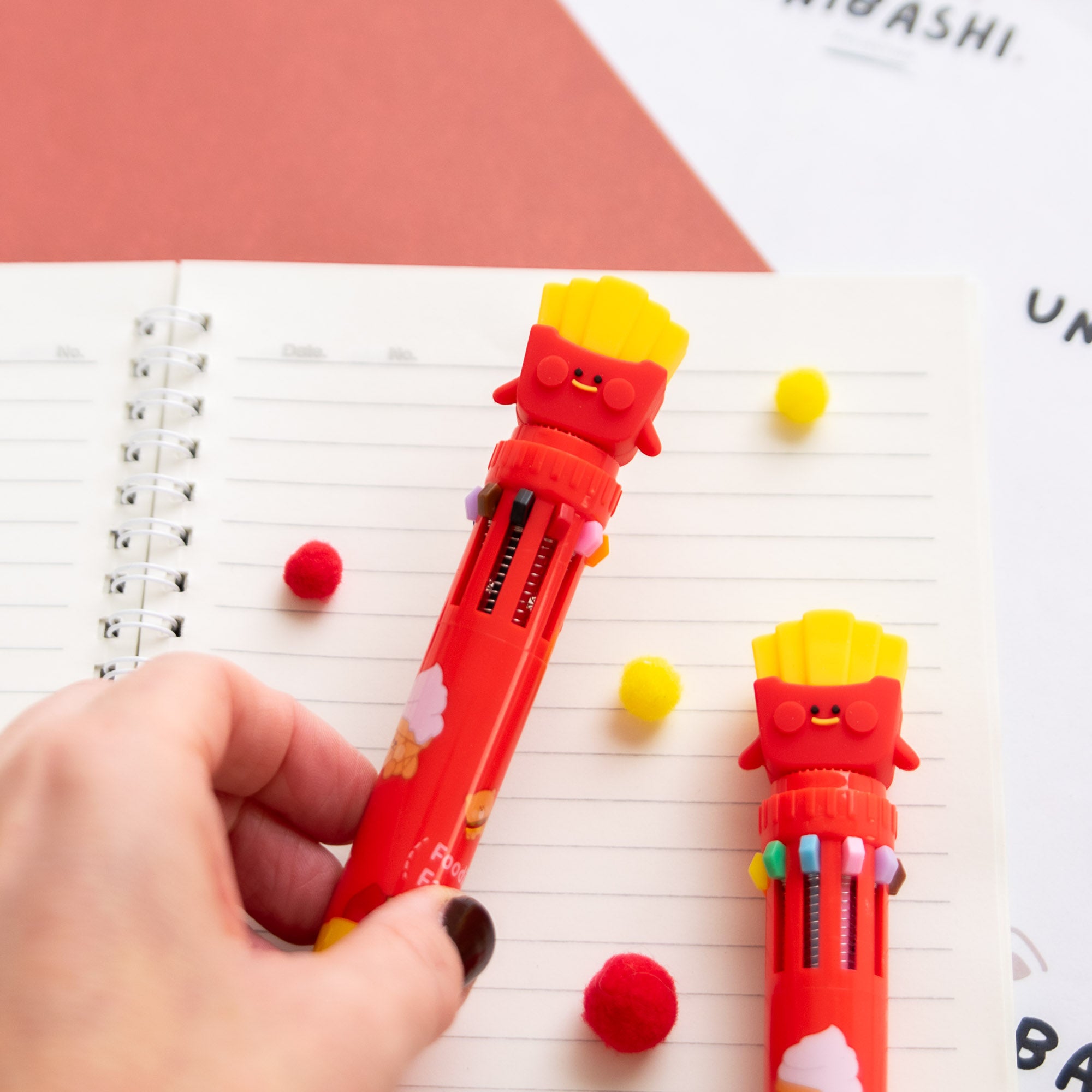 Stylo Kawaii 10 couleurs - Cornet de Frites