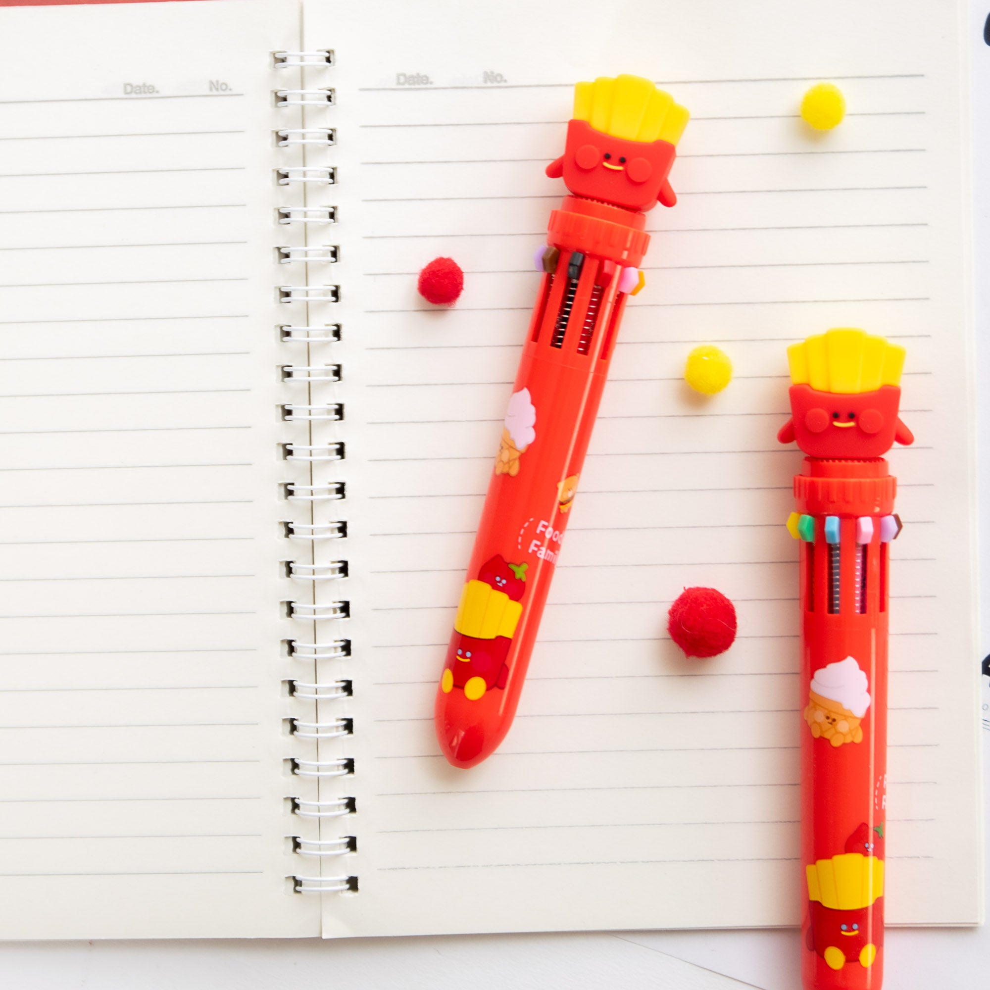 Stylo Kawaii 10 couleurs - Cornet de Frites