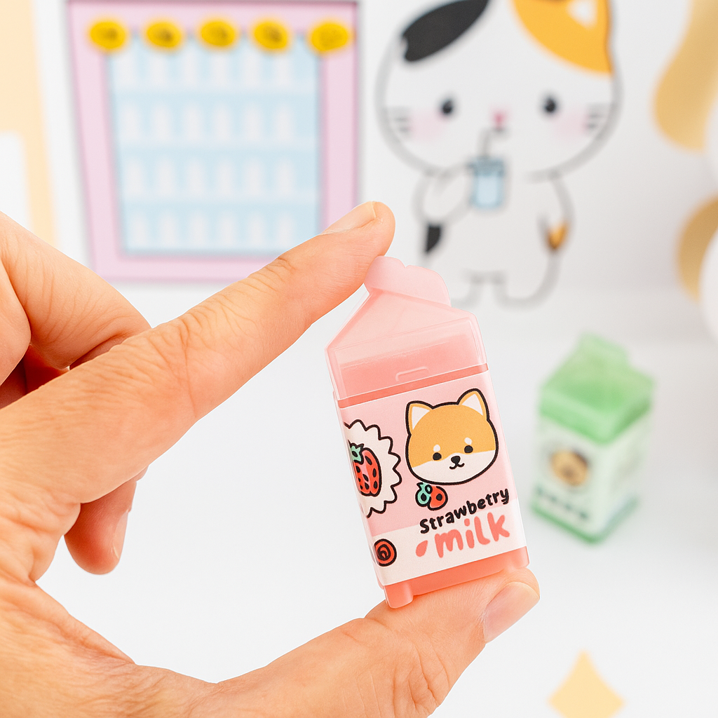 Mini Baume à lèvres 100% Vegan - Briquette de lait - Shiba Inu