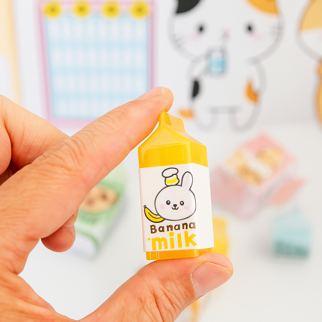 Mini Baume à lèvres 100% Vegan - Briquette de lait - Lapin