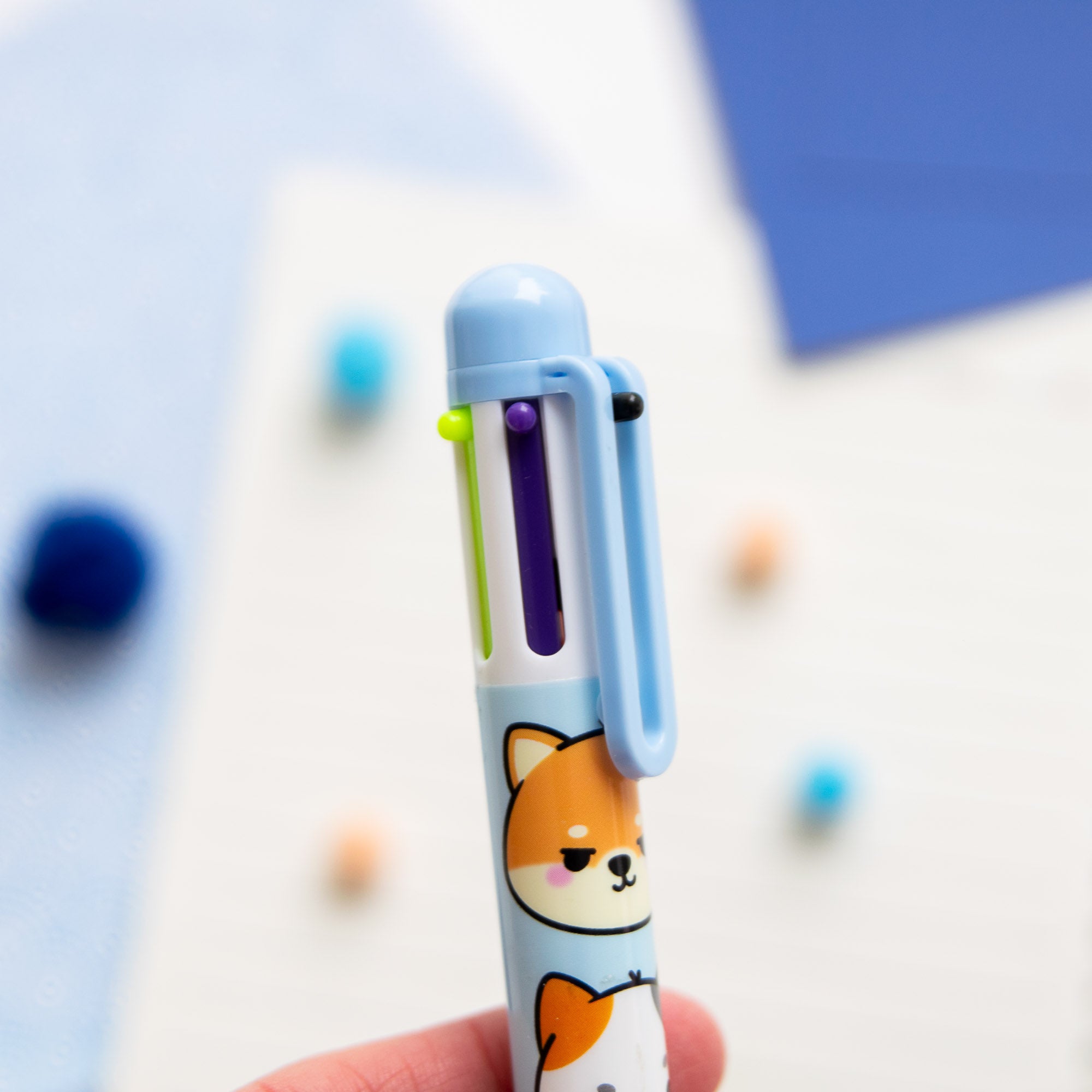Stylo Kawaii 6 couleurs - Chien & Chat