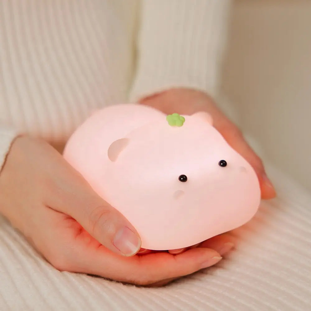 Veilleuse LED Hippopotame Kawaii