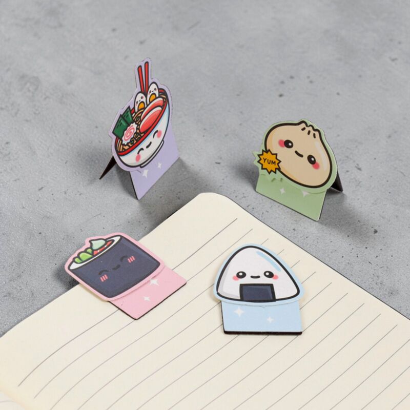 Marque-pages magnétiques Ramen & Sushi (x4)