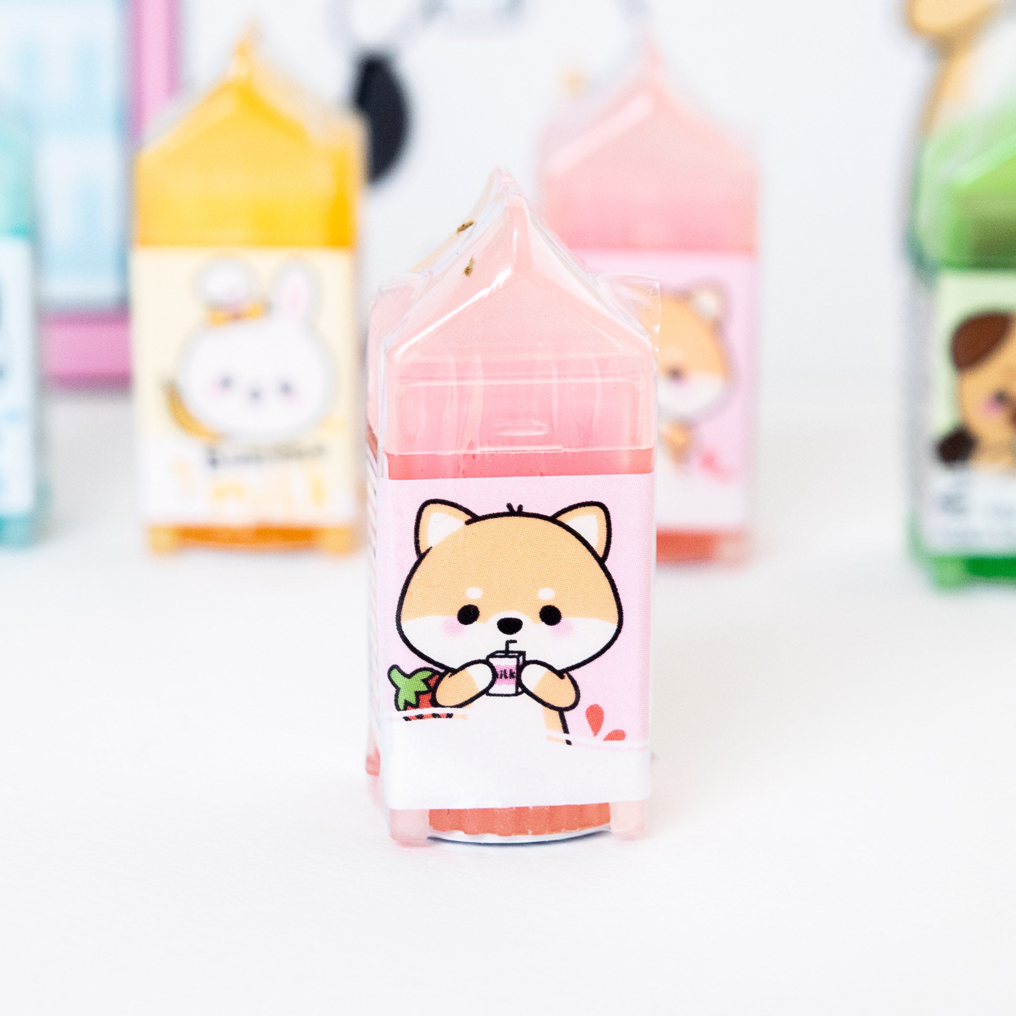 Mini Baume à lèvres 100% Vegan - Briquette de lait - Shiba Inu