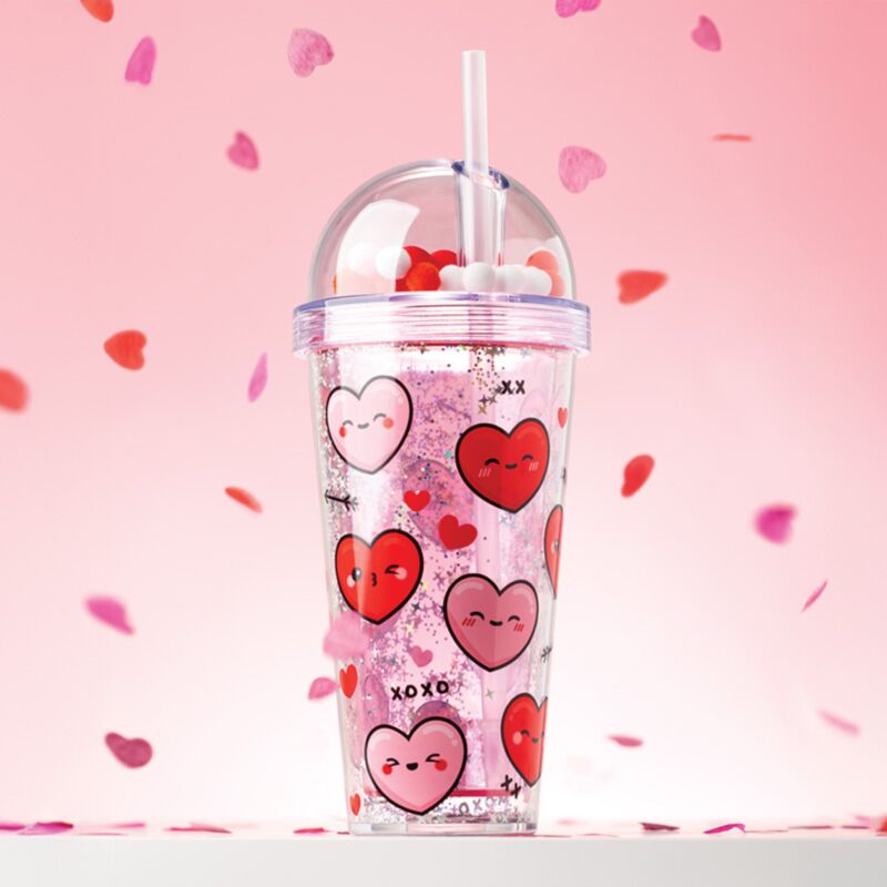 Vaso irrompible con popote - Frutas - 500 ml