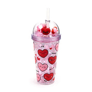 Vaso irrompible con popote - Frutas - 500 ml