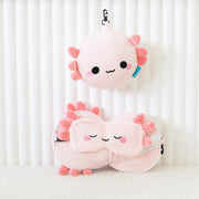 Coussin de voyage 2-en-1 avec masque - Maddie l’Axolotl