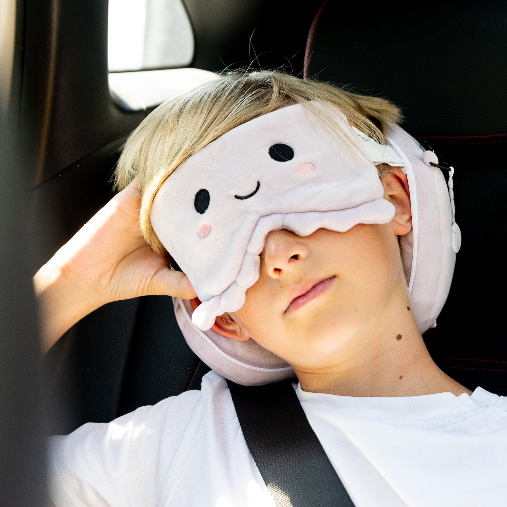 Coussin de voyage 2-en-1 avec masque - Octopus la Pieuvre