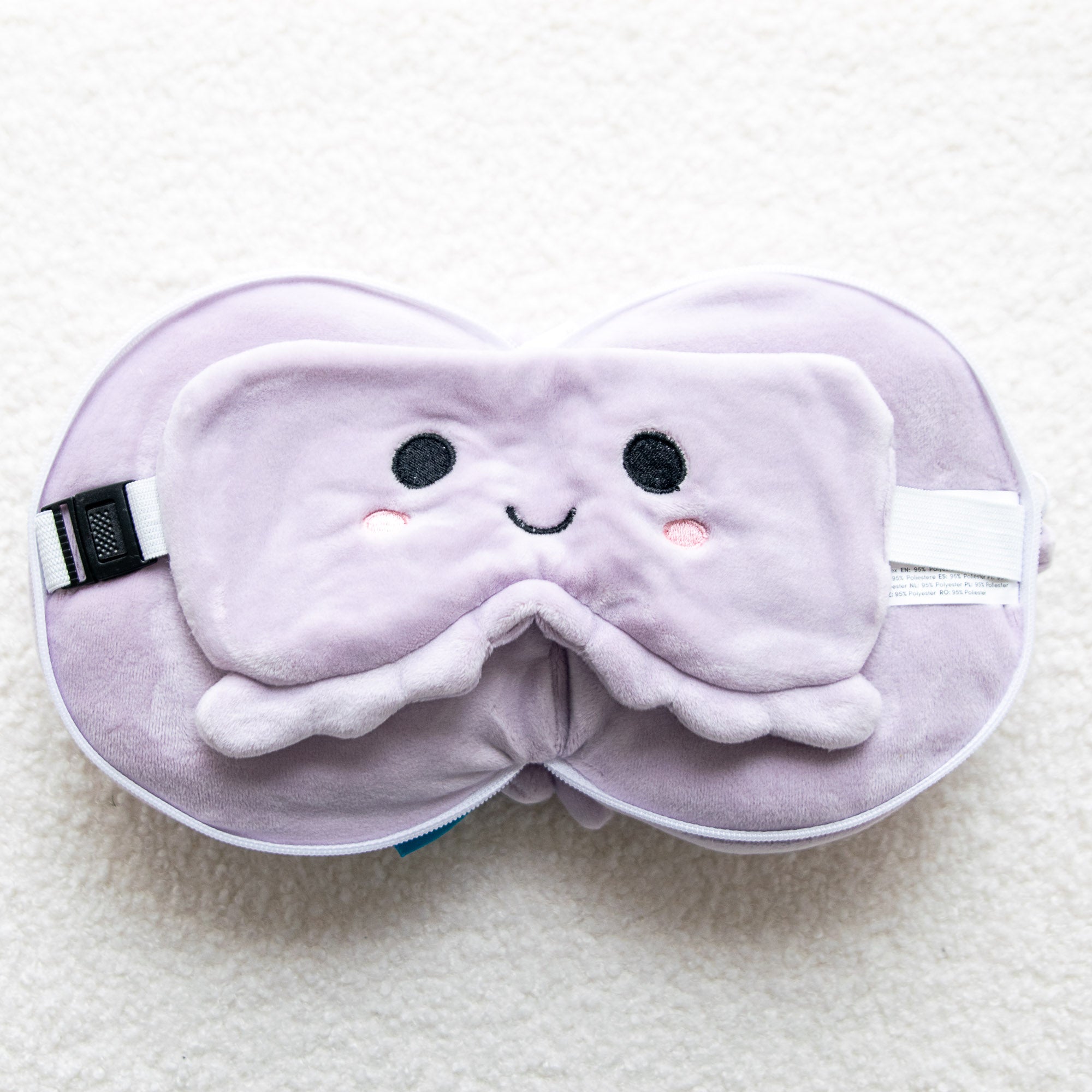 Coussin de voyage 2-en-1 avec masque - Octopus la Pieuvre