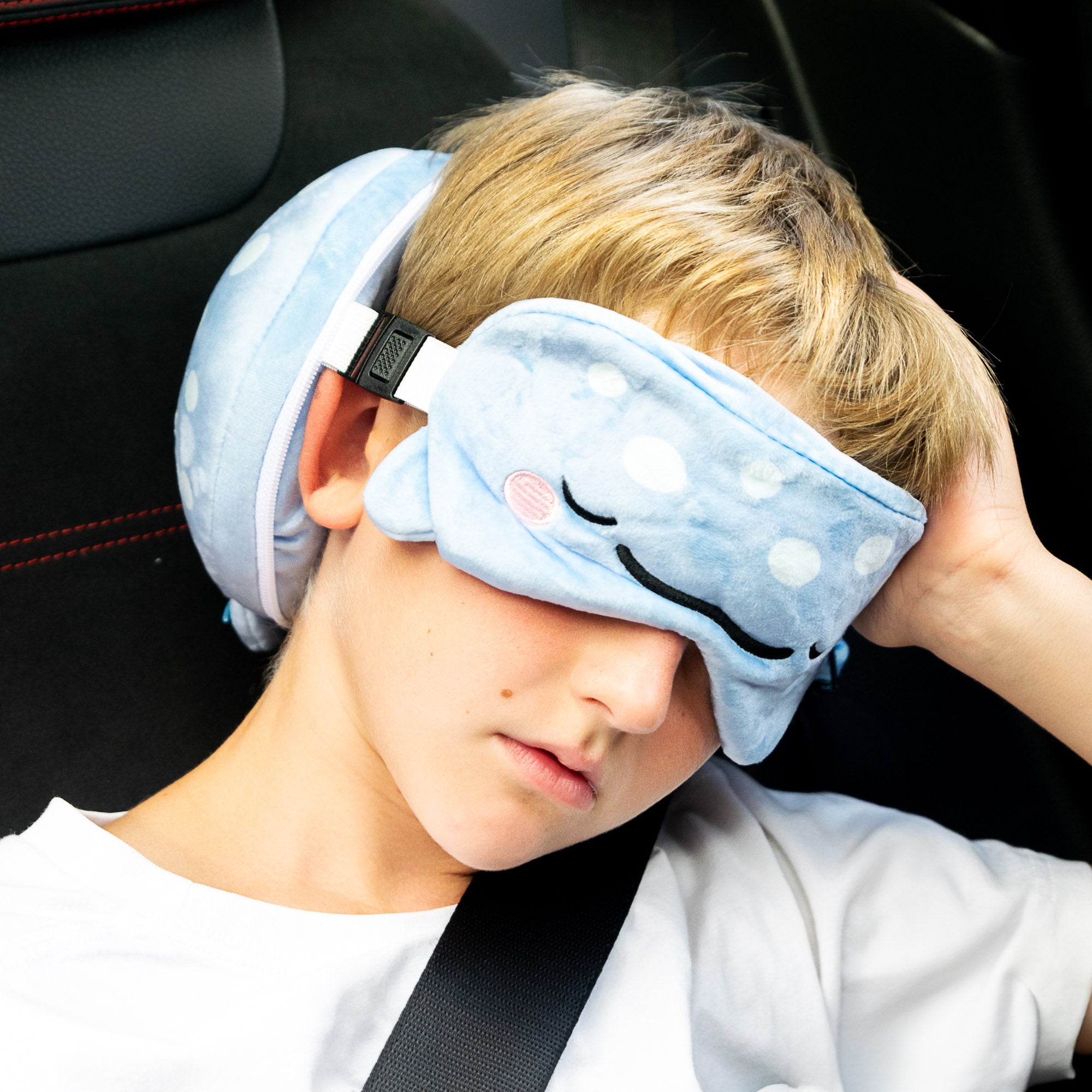 Coussin de voyage 2 en 1 avec masque - Aoi la Baleine