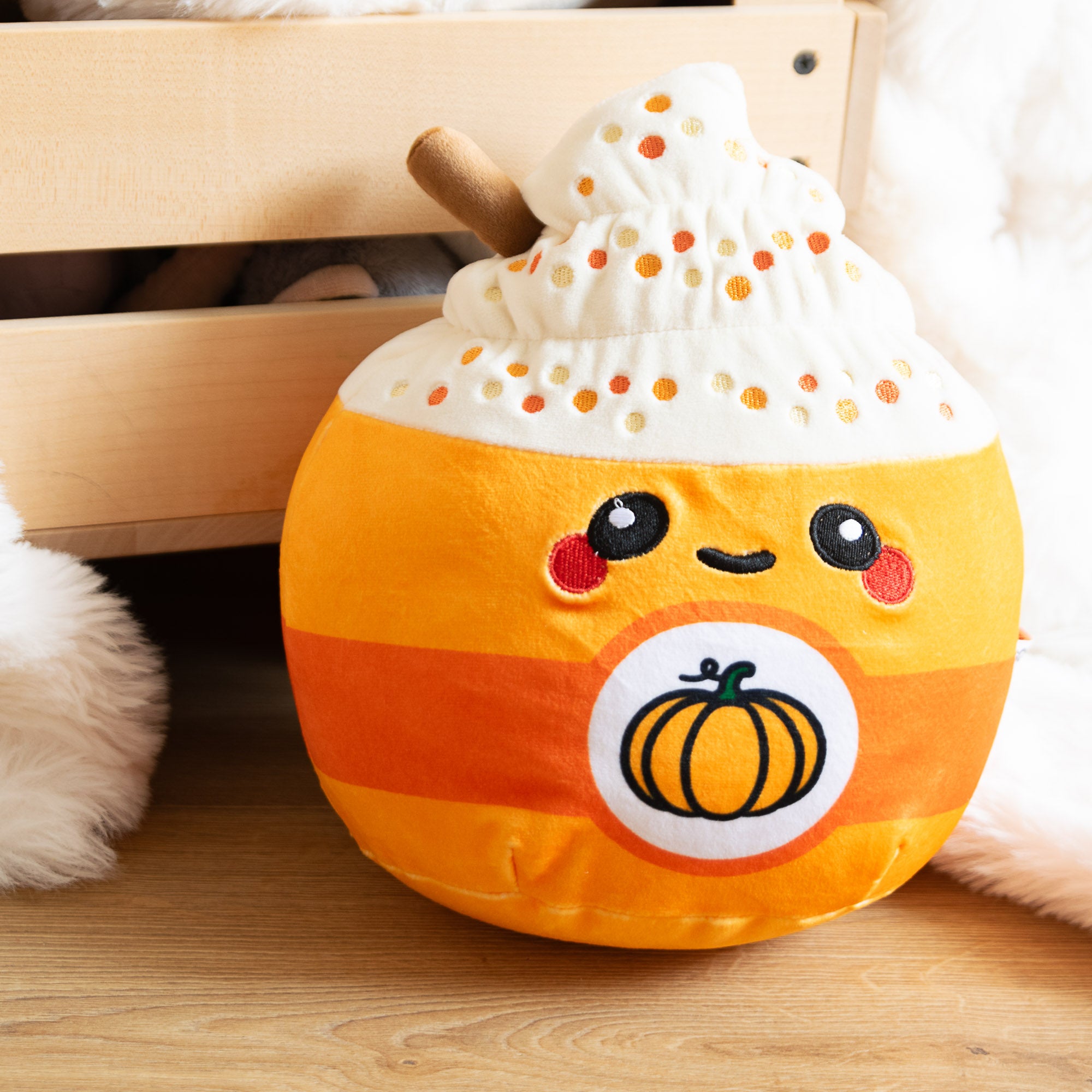 Peluche Kawaii Hazel le Latte à la Citrouille