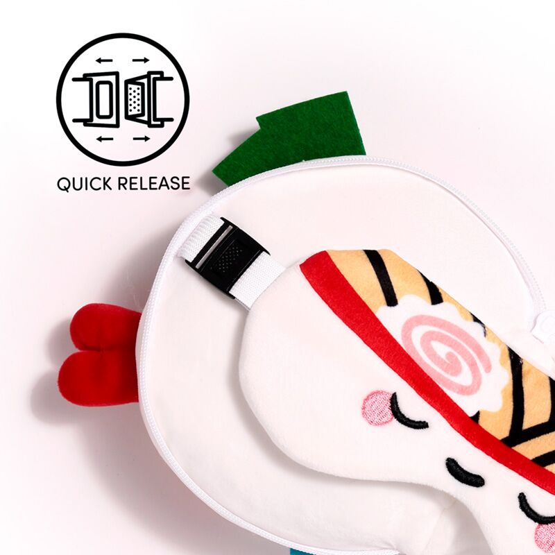 Coussin de voyage 2 en 1 avec masque - Ramen