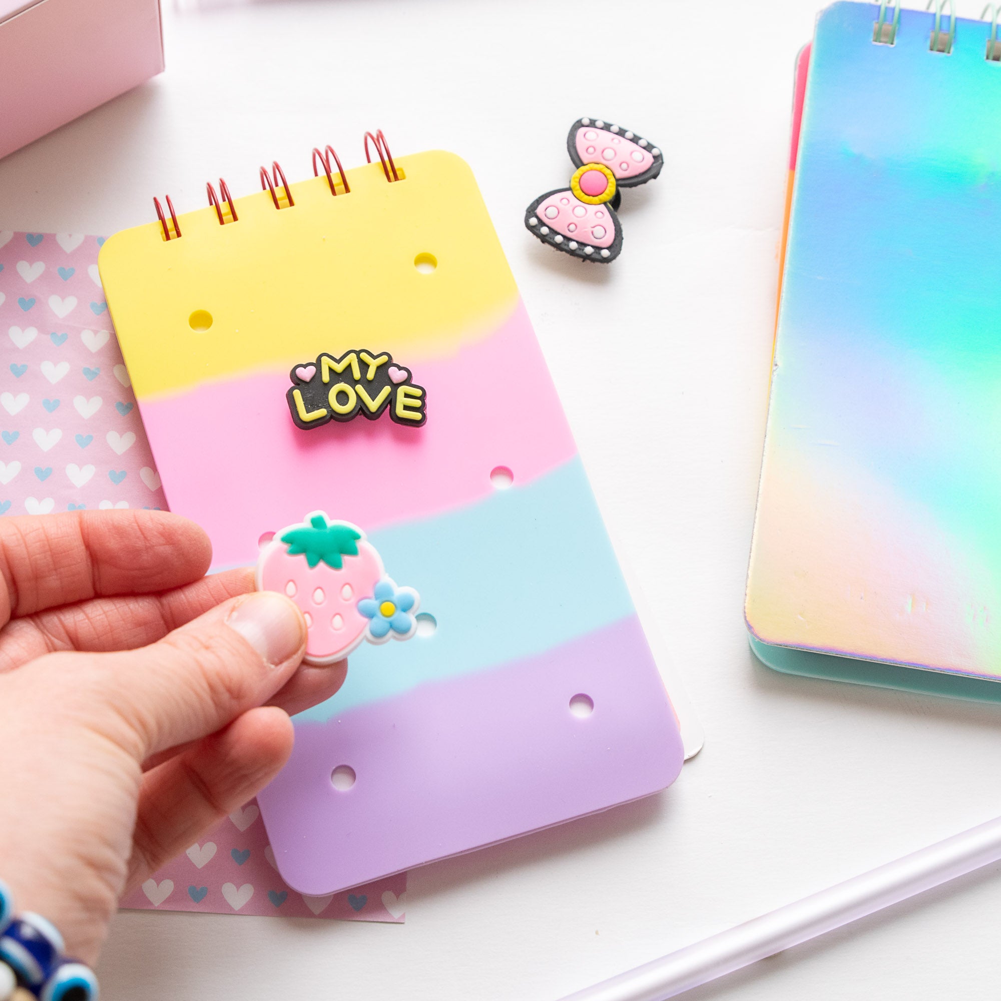 Mini Carnet DIY avec Charm - Format Rectangle