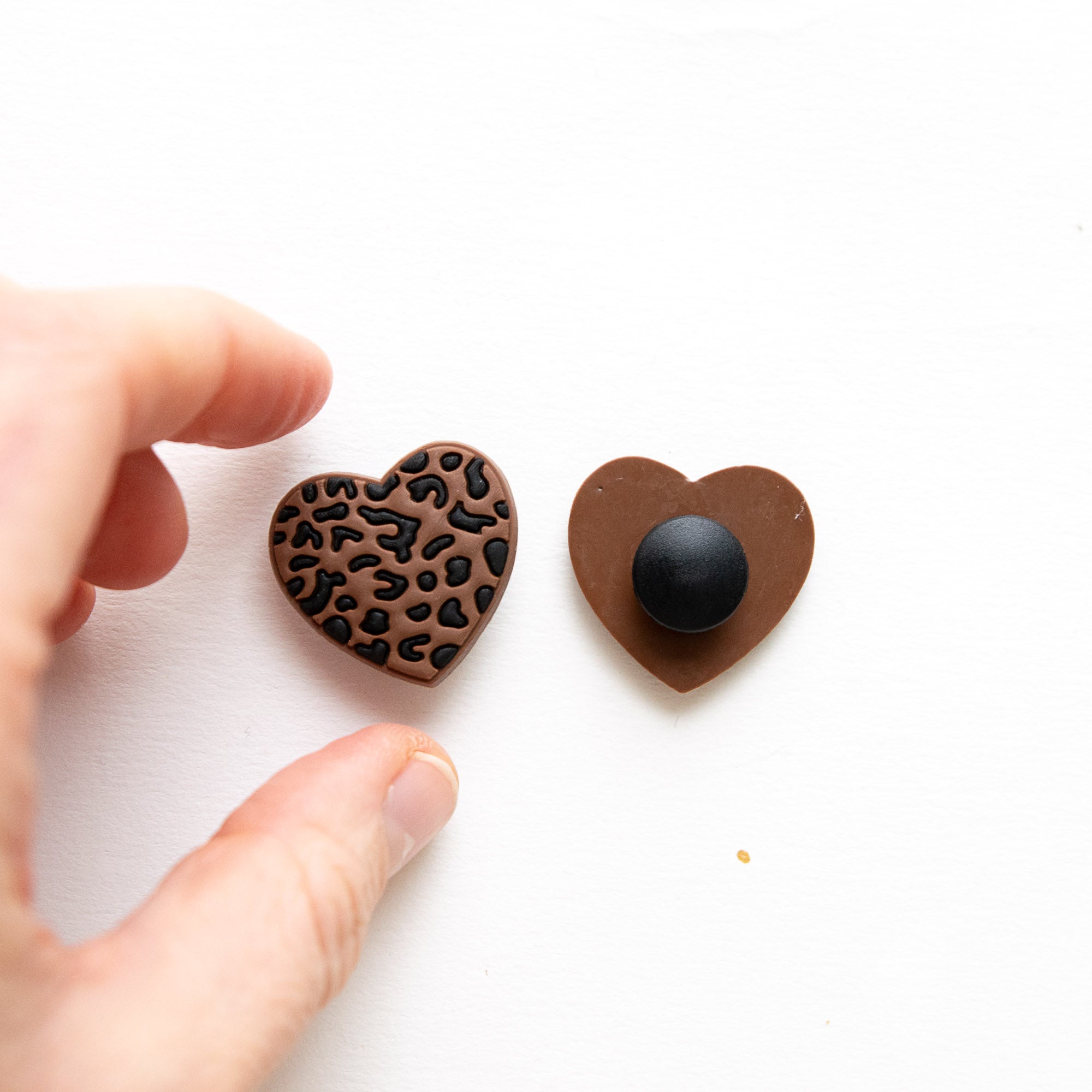 Accessoires pour Crocs Coeur Leopard Marron