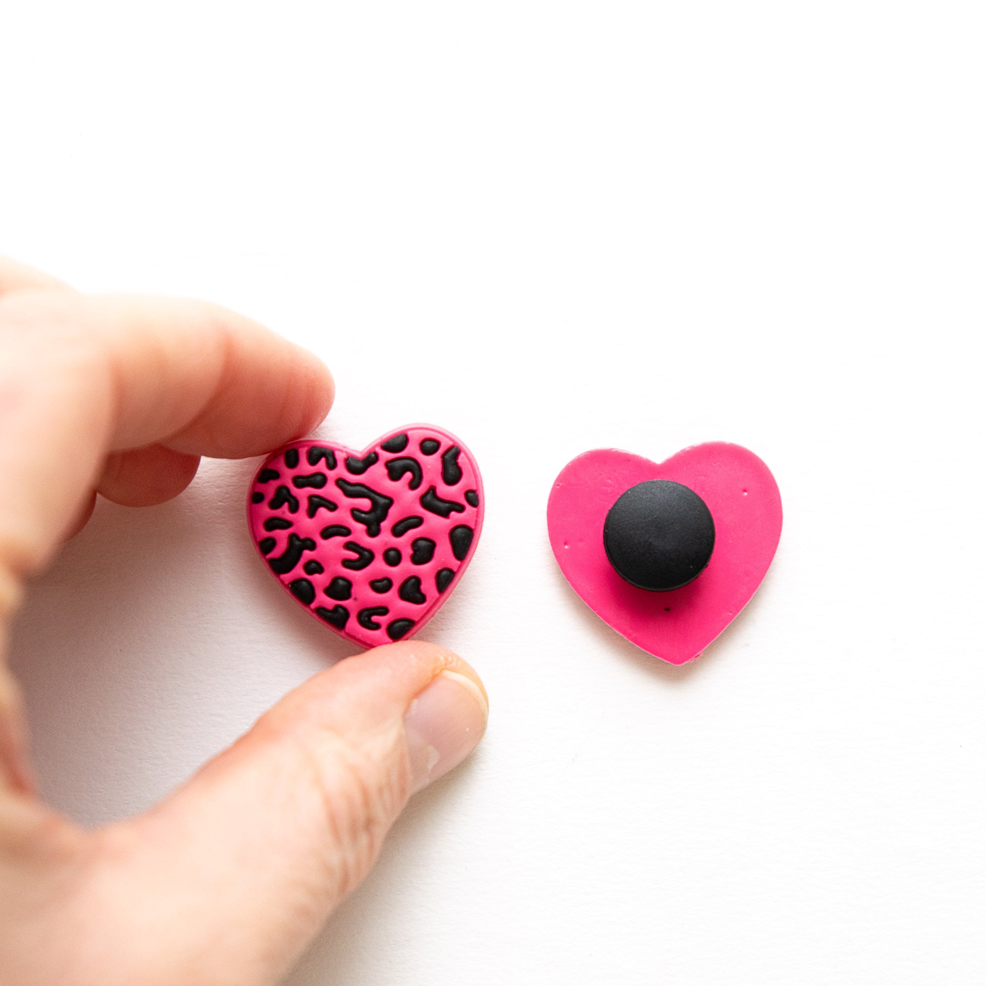 Accessoires pour Crocs Coeur Leopard Rose