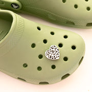 Accessoires pour Crocs Coeur Leopard Blanc & Noir