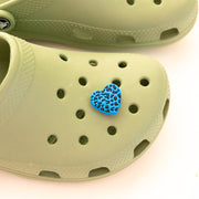 Accessoires pour Crocs Coeur Leopard Bleu
