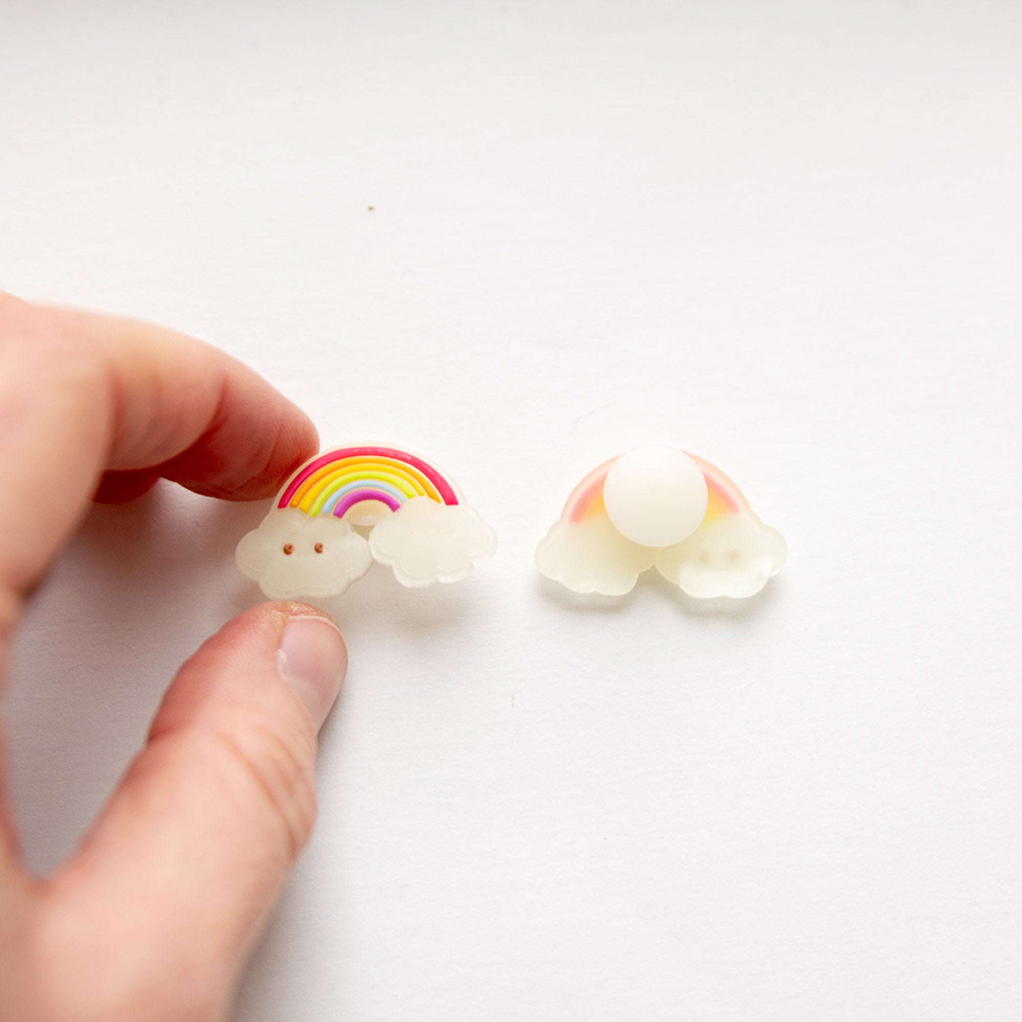 Accessoire Phosphorecent pour Crocs Arc-en-ciel & Nuage