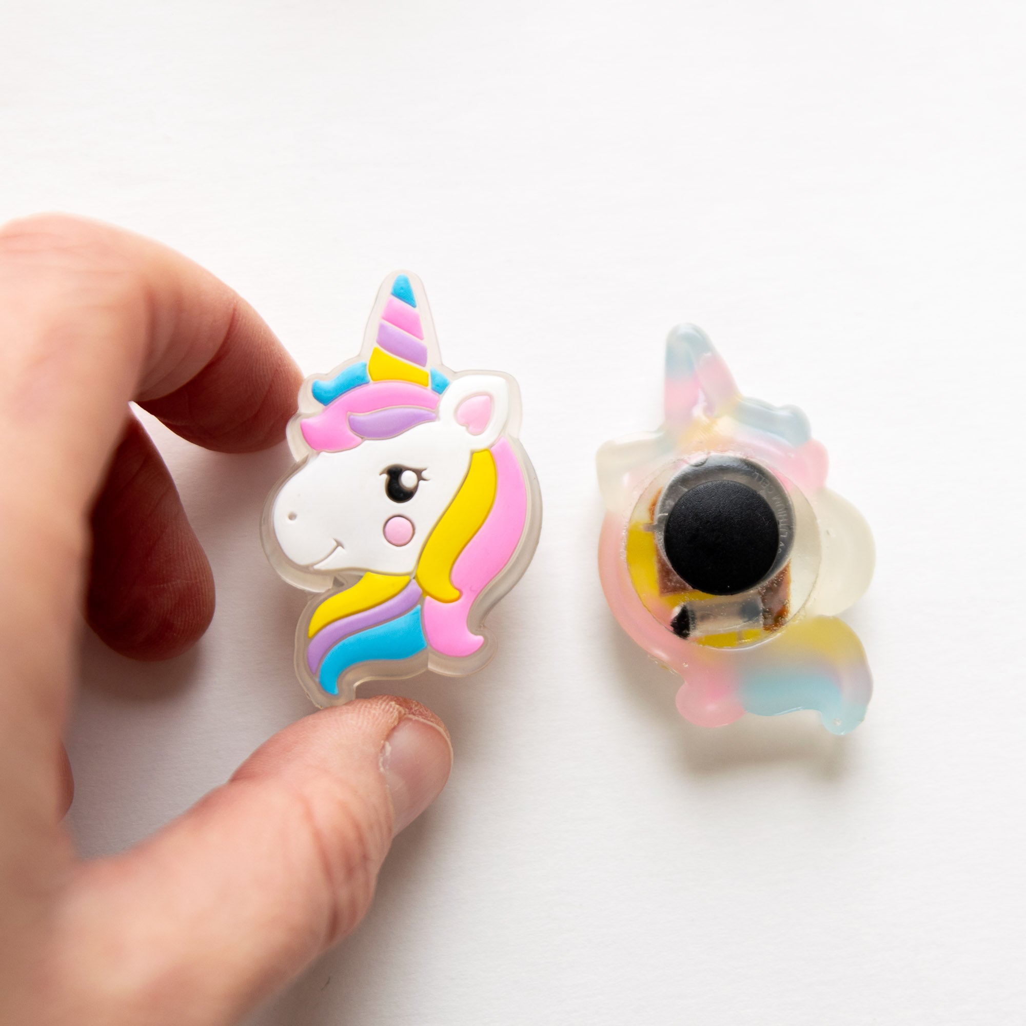 Charm LED Lumineux pour Crocs Tête de Licorne Yeux Ouverts
