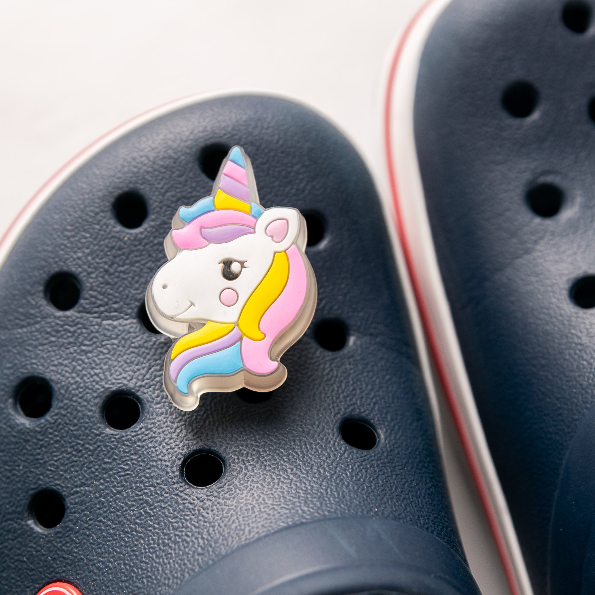 Charm LED Lumineux pour Crocs Tête de Licorne Yeux Ouverts