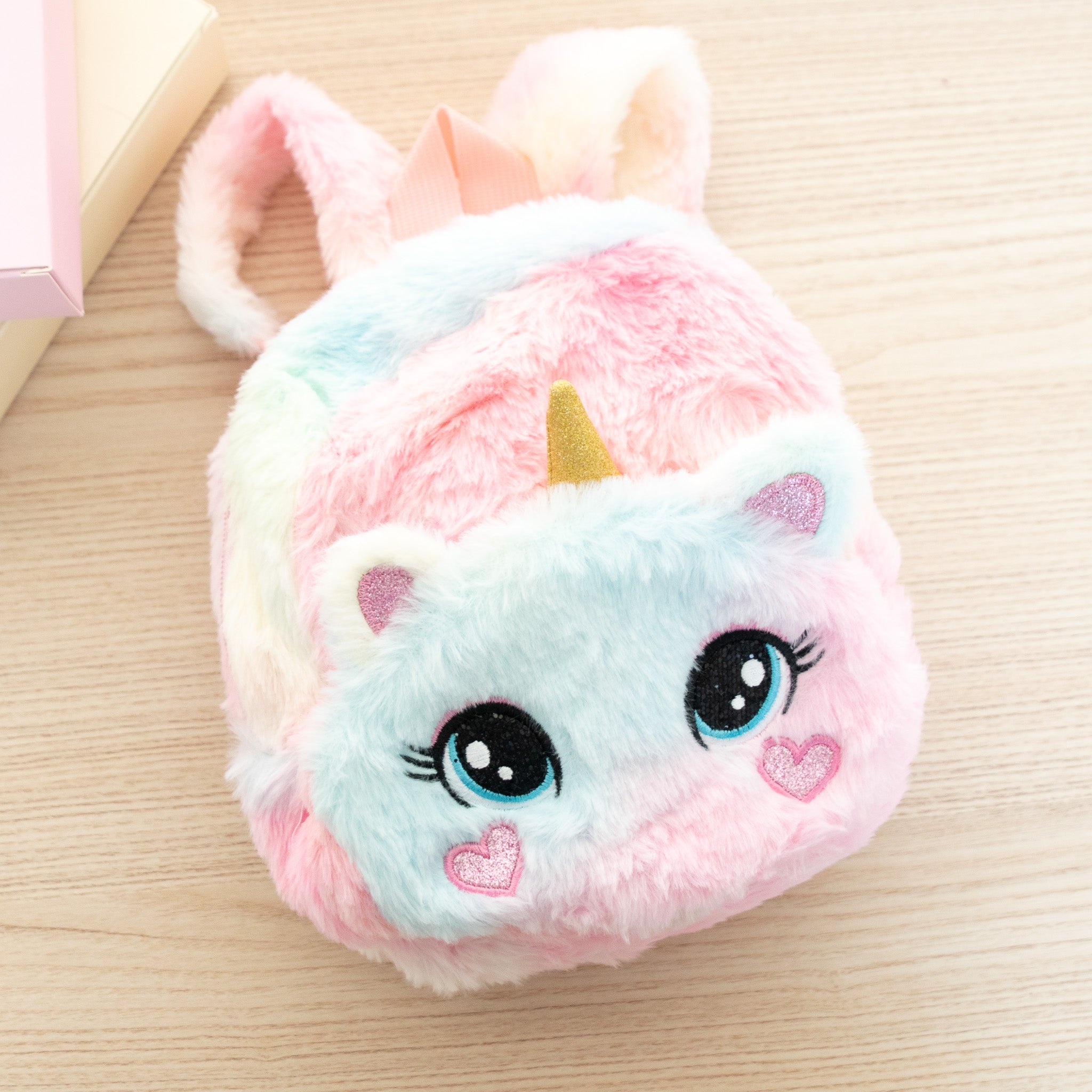 Mini Sac à dos peluche Chat/Licorne