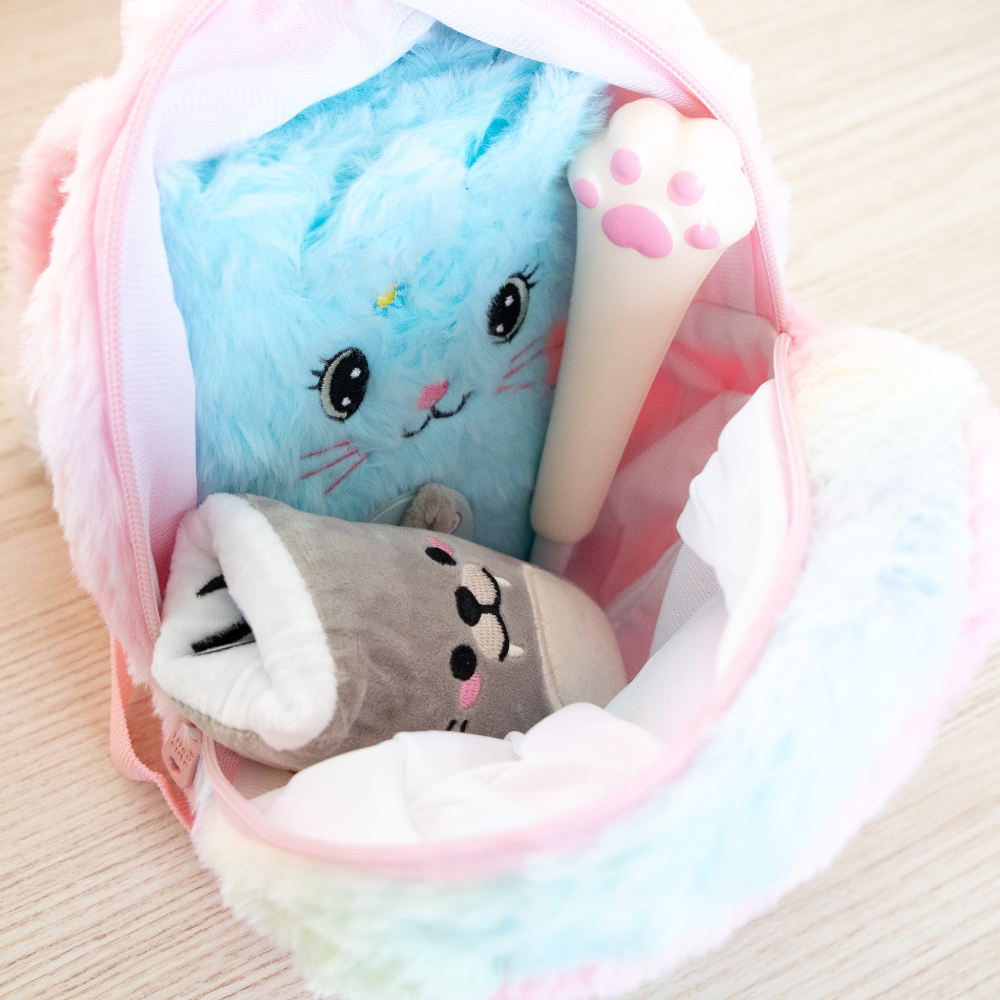Mini Sac à dos peluche Chat/Licorne