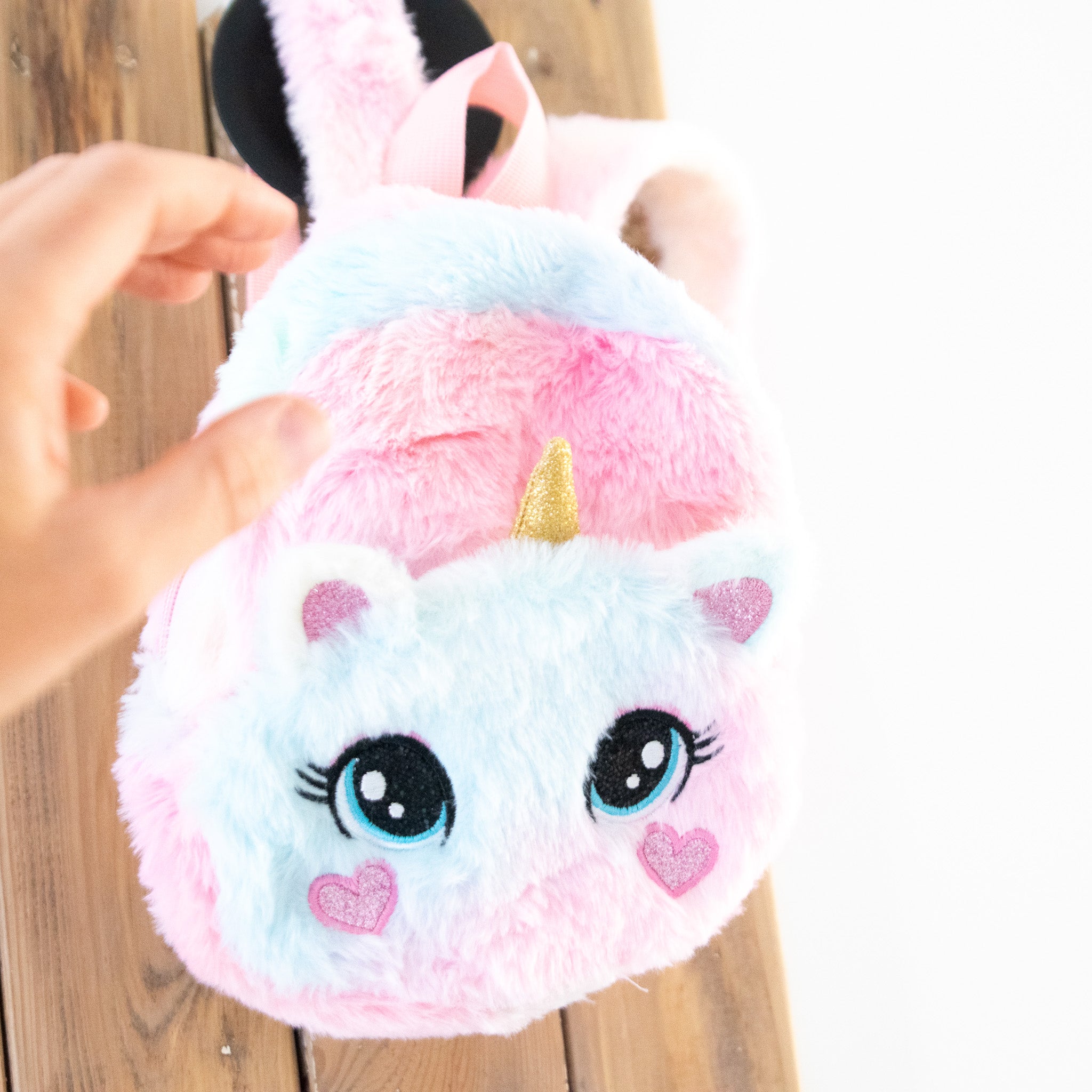 Mini Sac à dos peluche Chat/Licorne