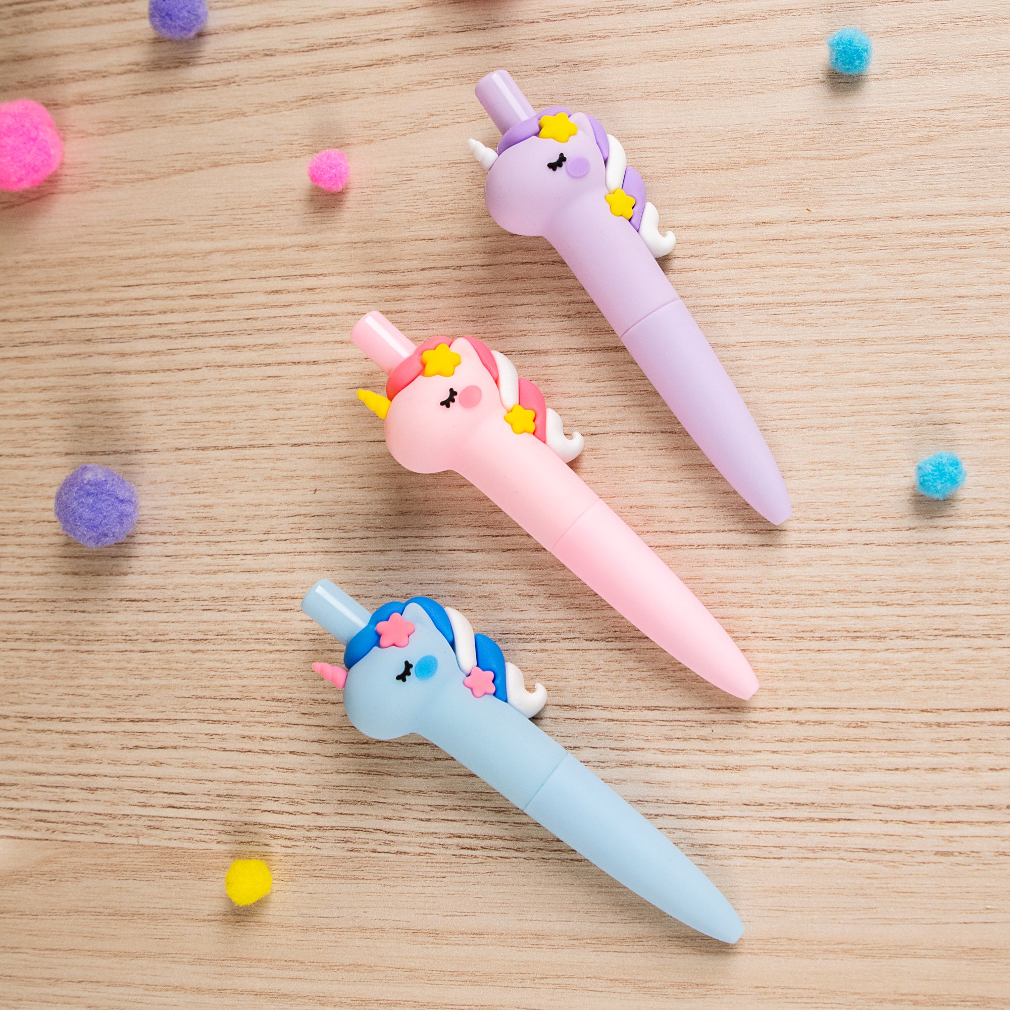 Stylo Gel Maxi Kawaii – Licorne