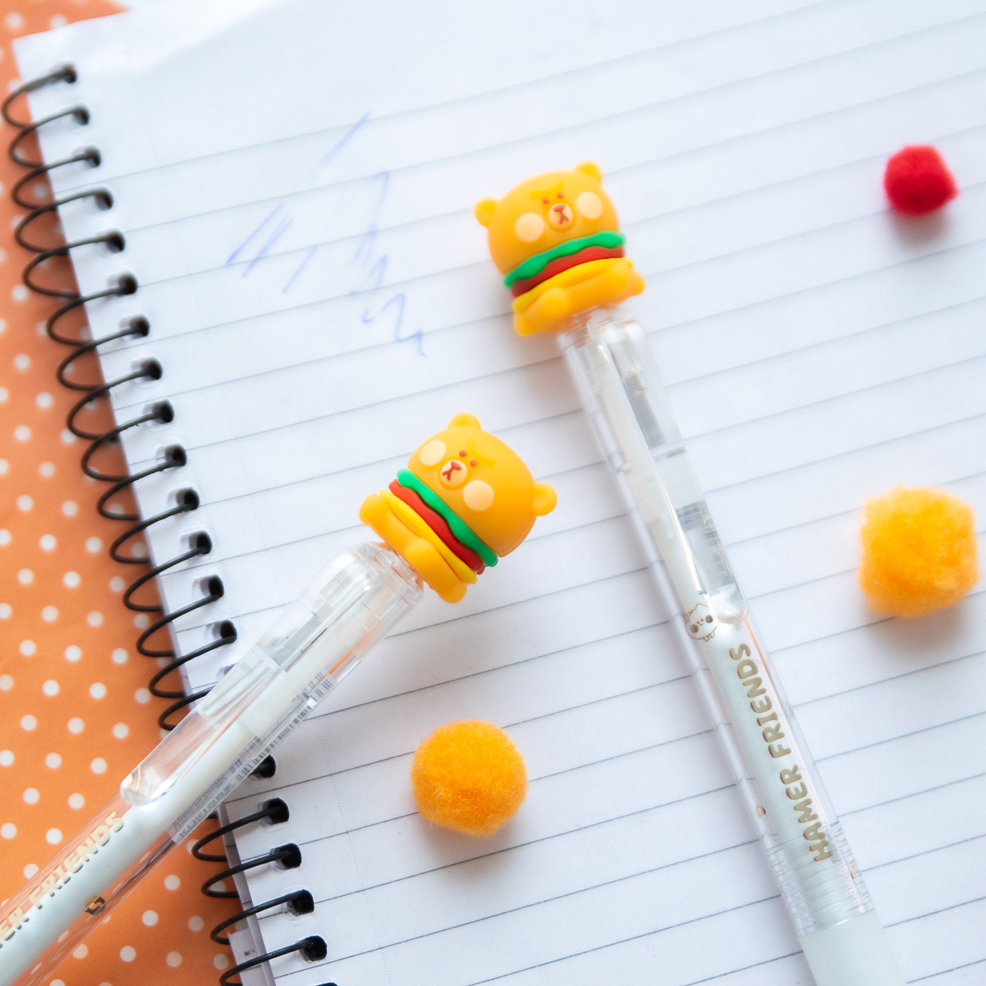 Stylo Gel Effaçable Kawaii - Ourson Cheeseburger