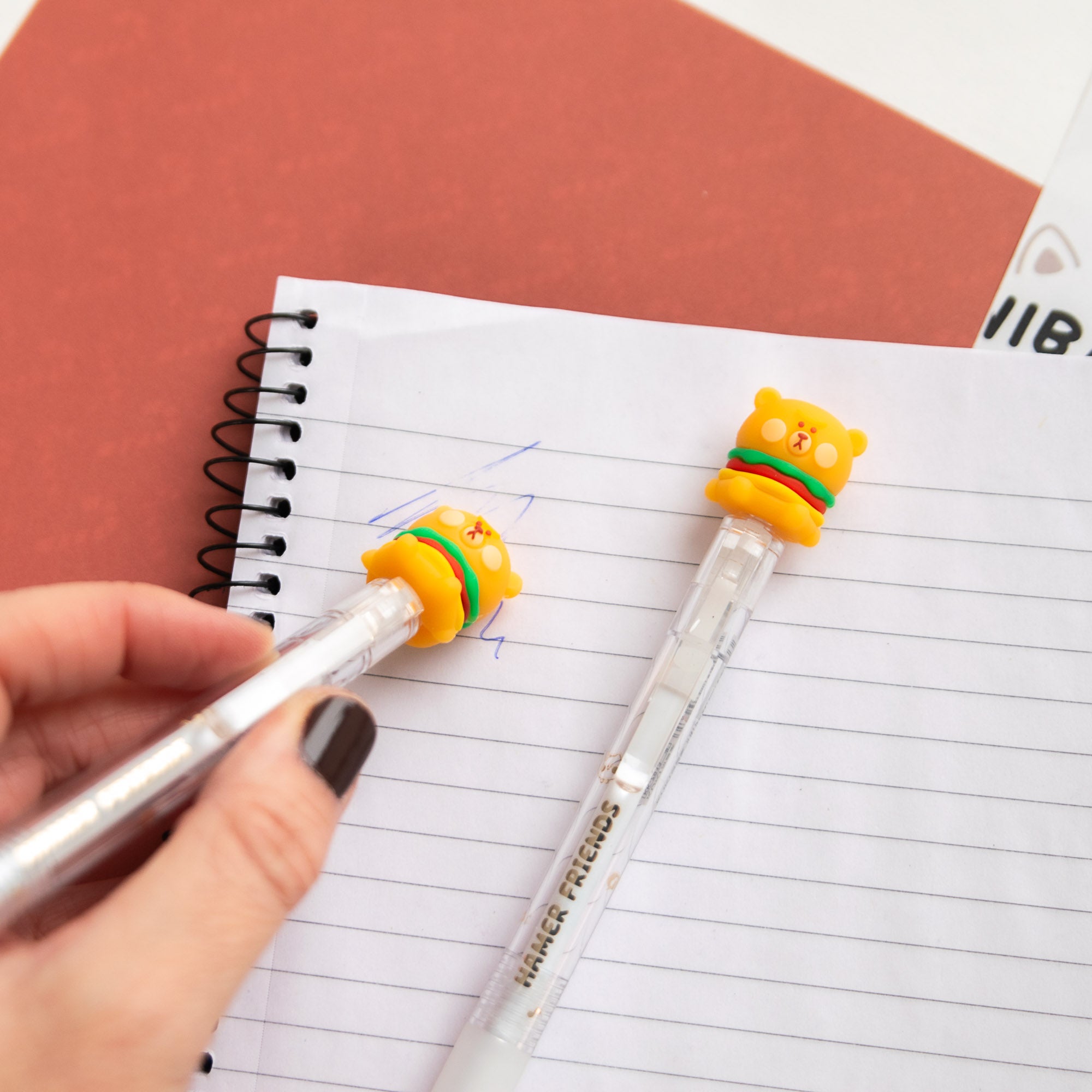 Stylo Gel Effaçable Kawaii - Ourson Cheeseburger