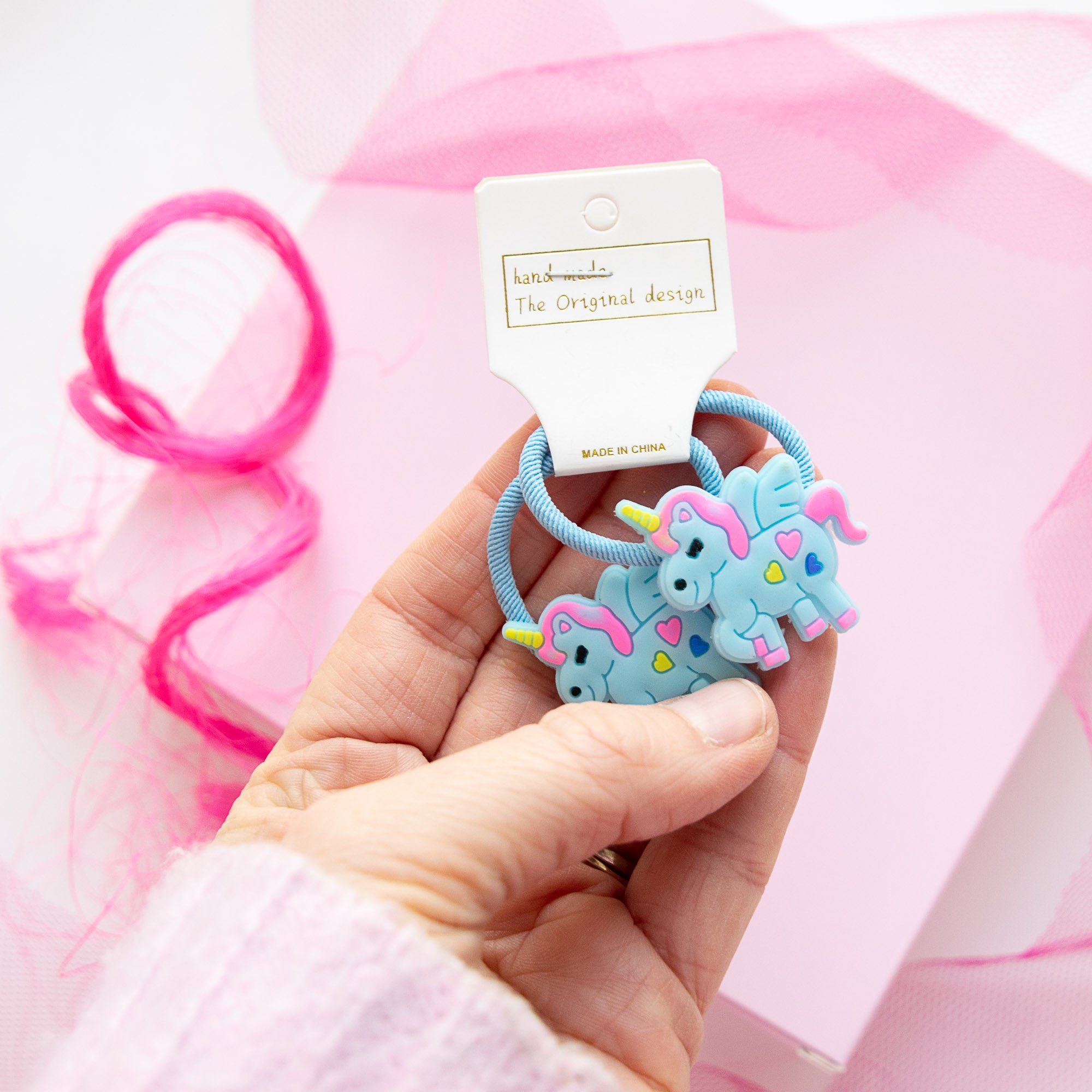 Lot de 2 élastiques Cheveux Kawaii Licorne