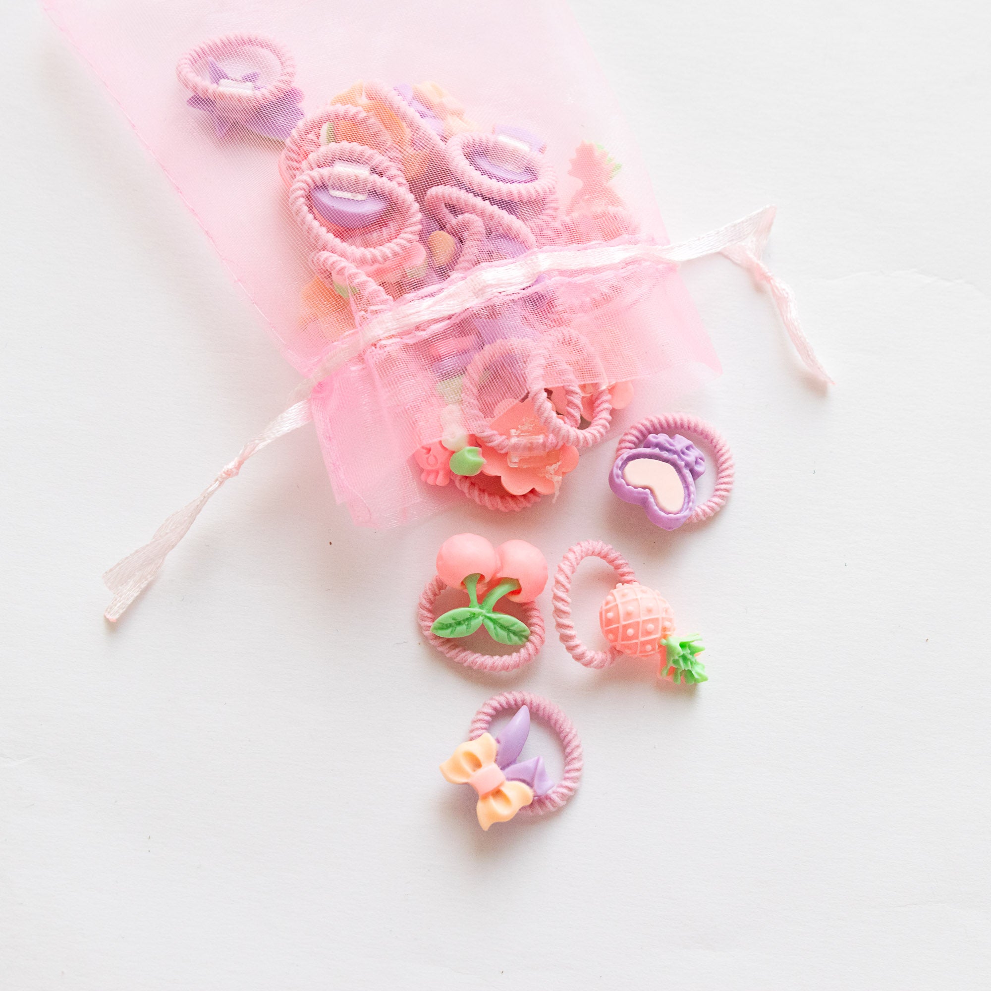 Lot de 20 élastiques Cheveux – Assortiment Pastel