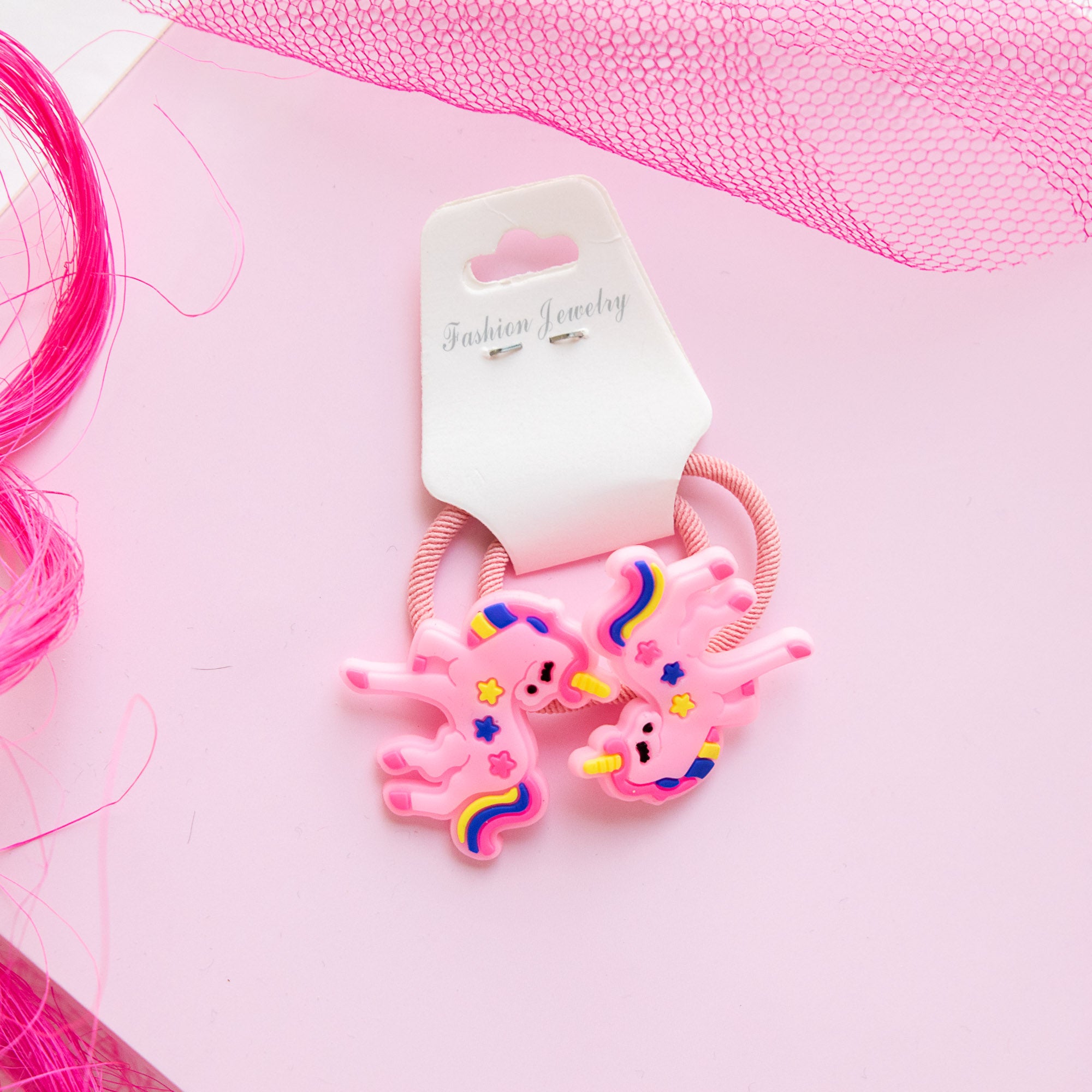 Lot de 2 élastiques Cheveux Kawaii Licorne