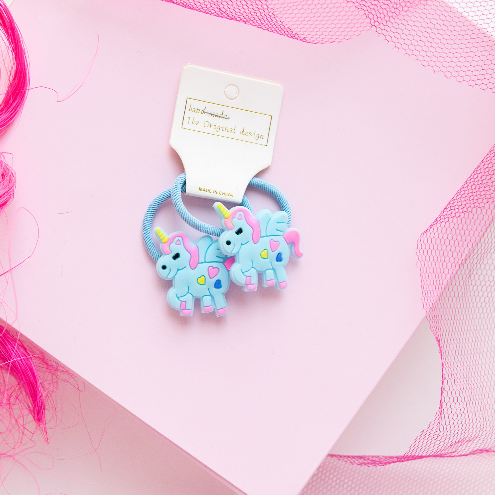 Lot de 2 élastiques Cheveux Kawaii Licorne