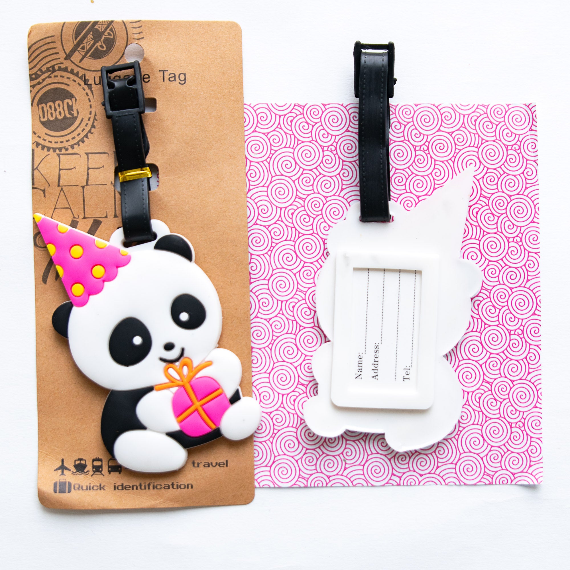 Etiquette à Bagage Panda Anniversaire