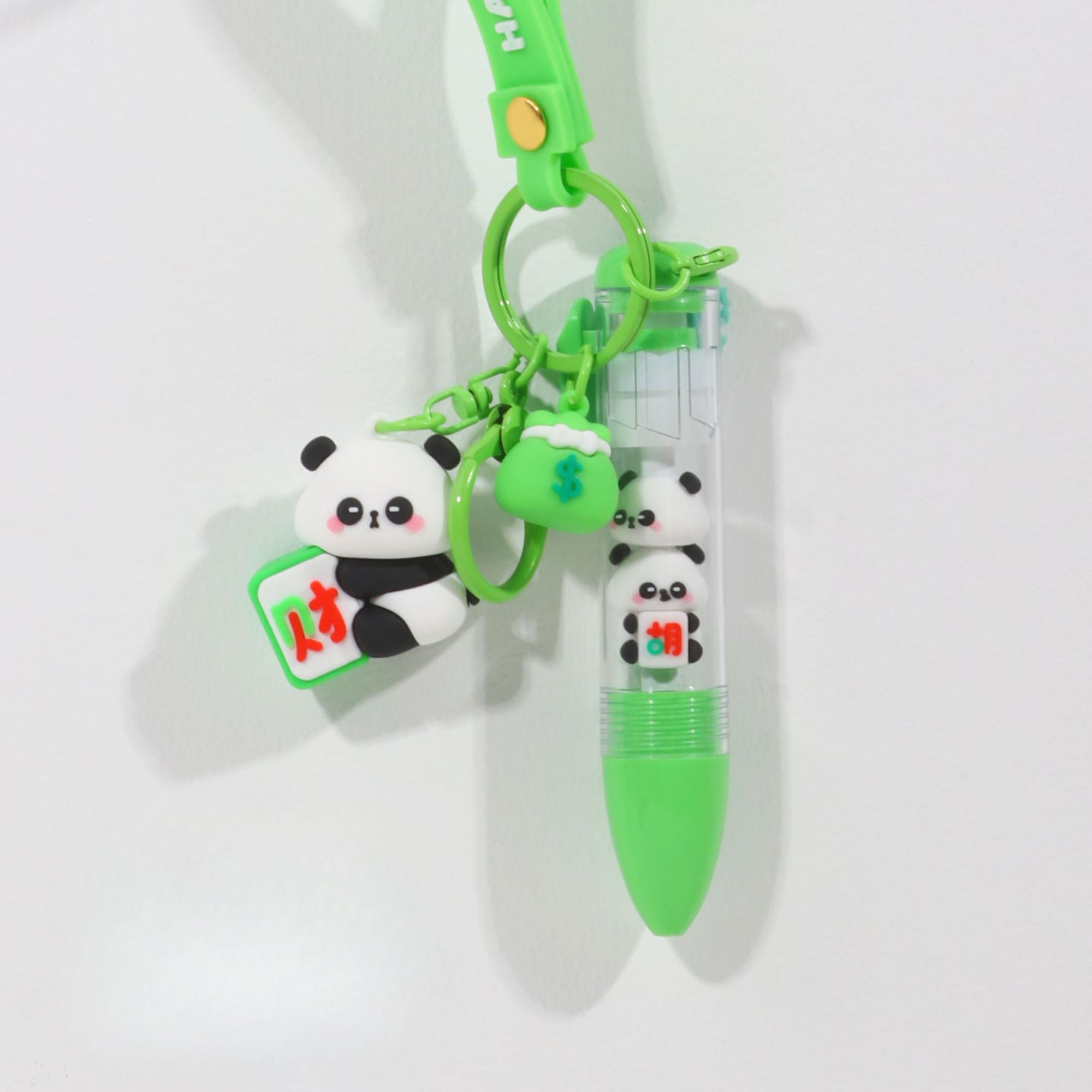 Stylo Porte-clés Kawaii Panda Mahjong