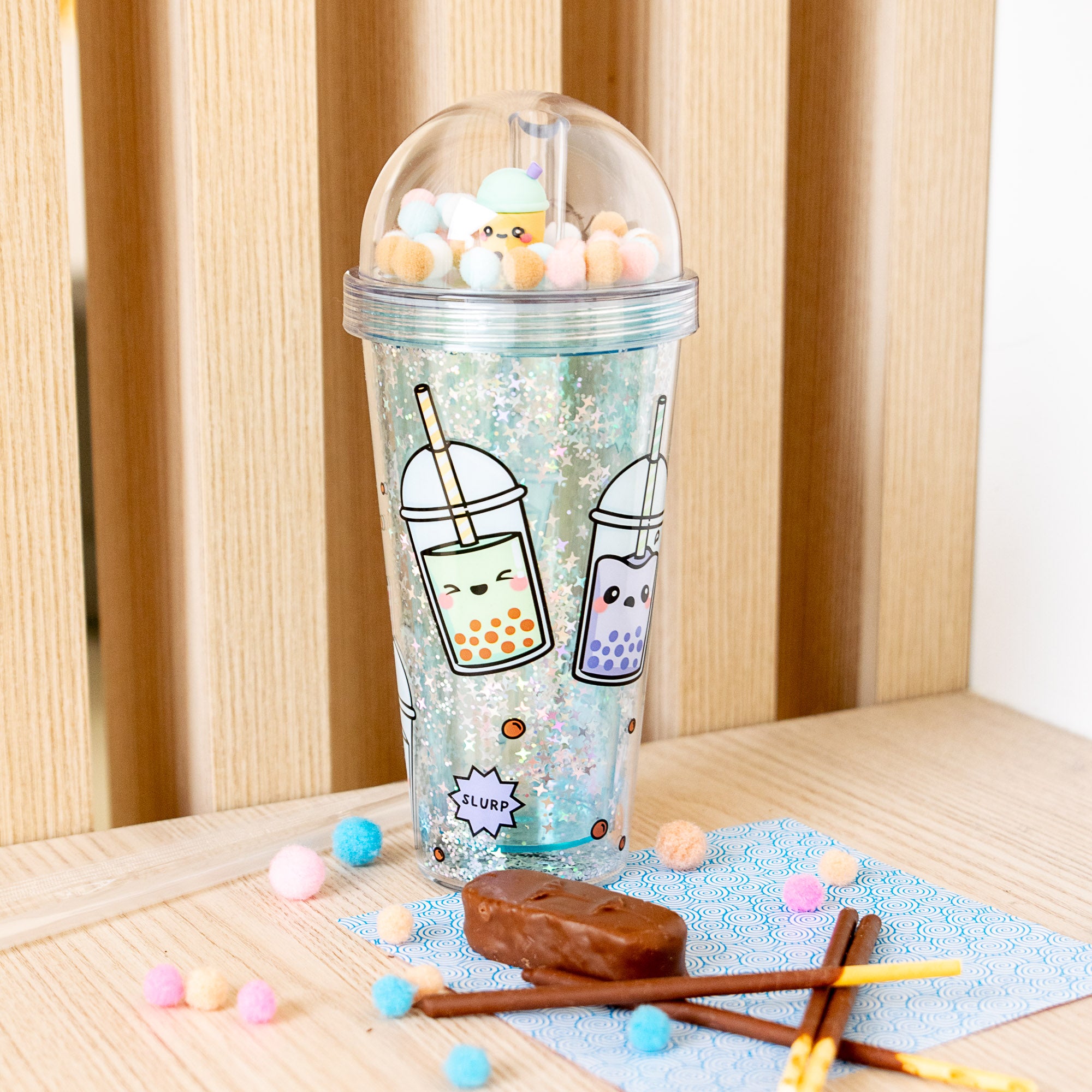 Gobelet Incassable avec Paille - Bubble Tea- 500 ml