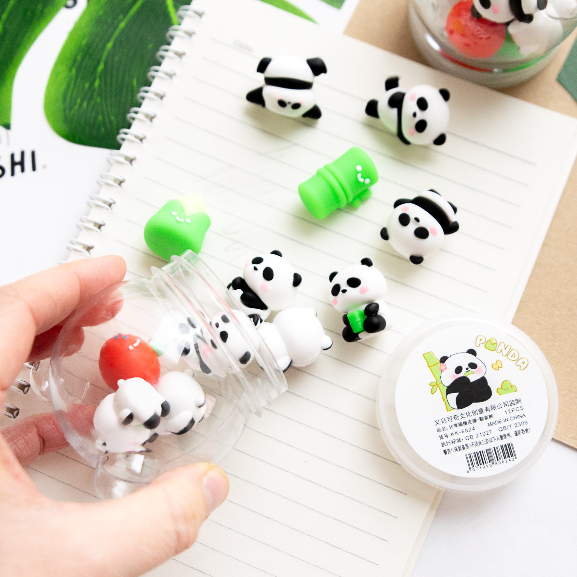 Mini Gommes Kawaii Panda (x12)