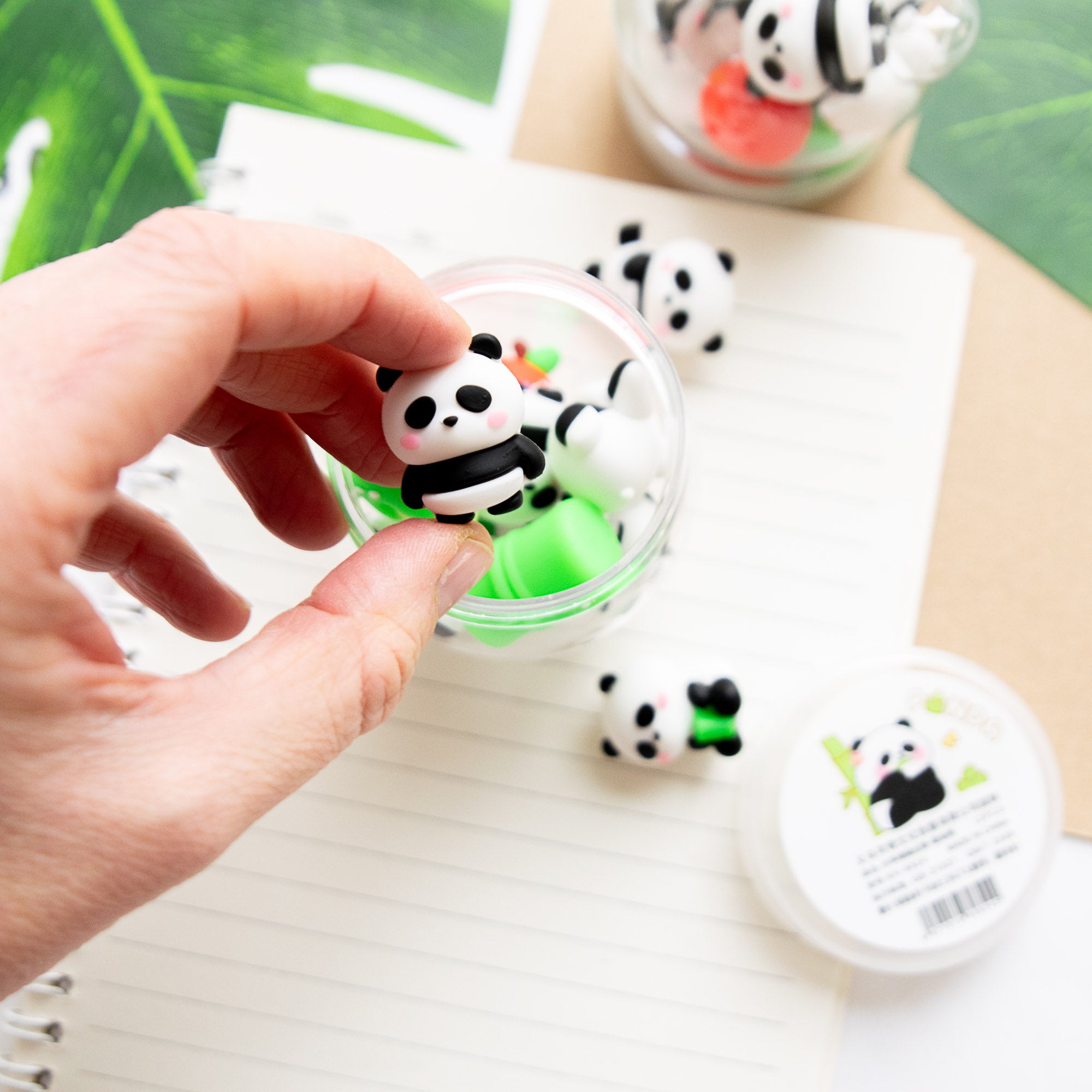Mini Gommes Kawaii Panda (x12)