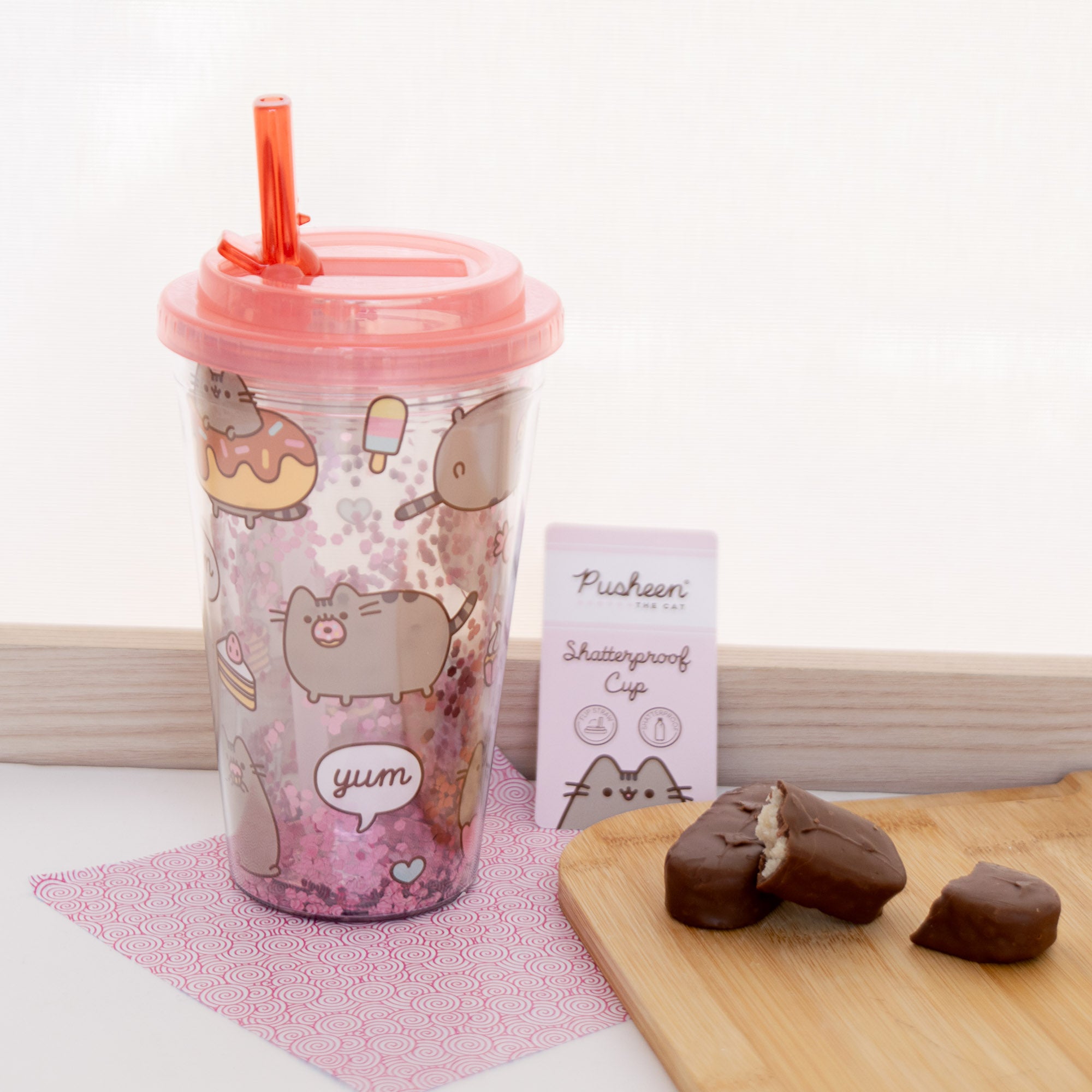 Gobelet Incassable avec Paille Pusheen - 500 ml