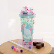 Gobelet Incassable avec Paille - Licorne - 500 ml