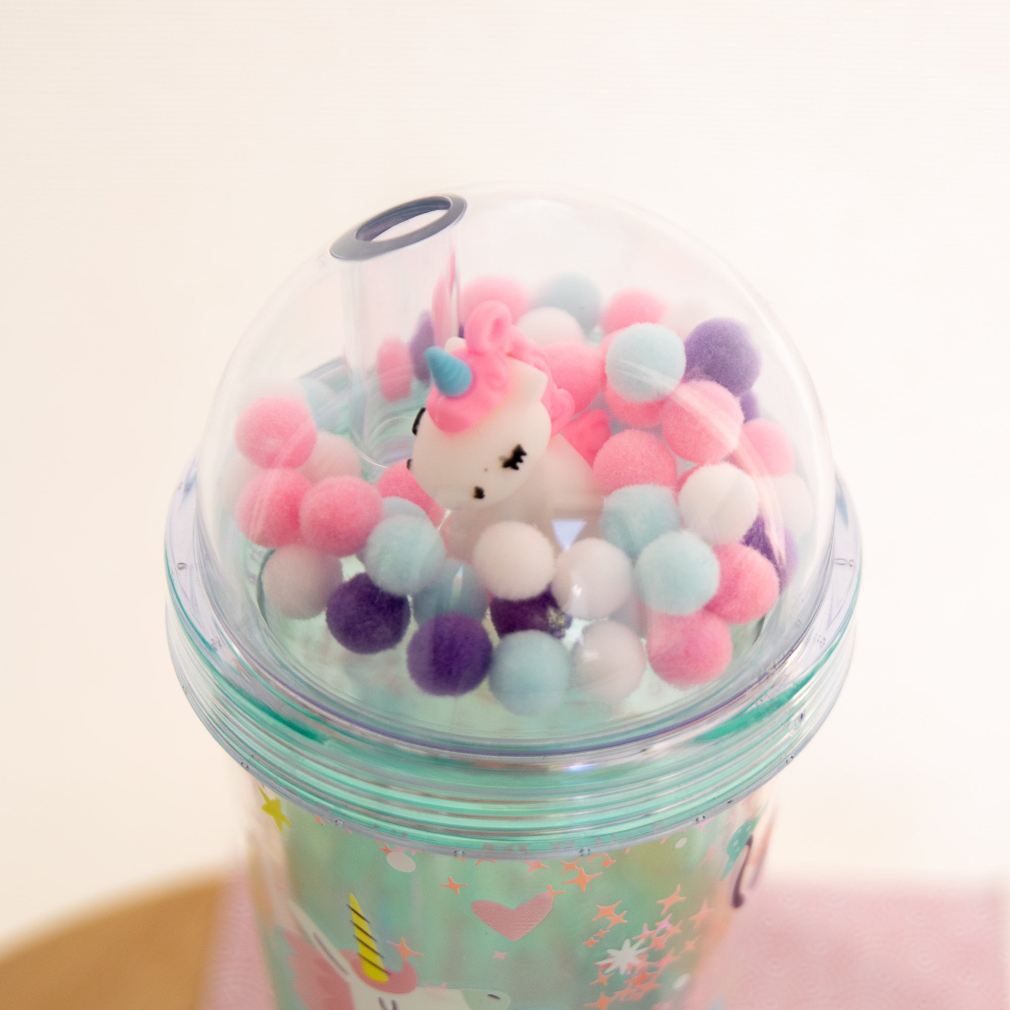 Gobelet Incassable avec Paille - Licorne - 500 ml