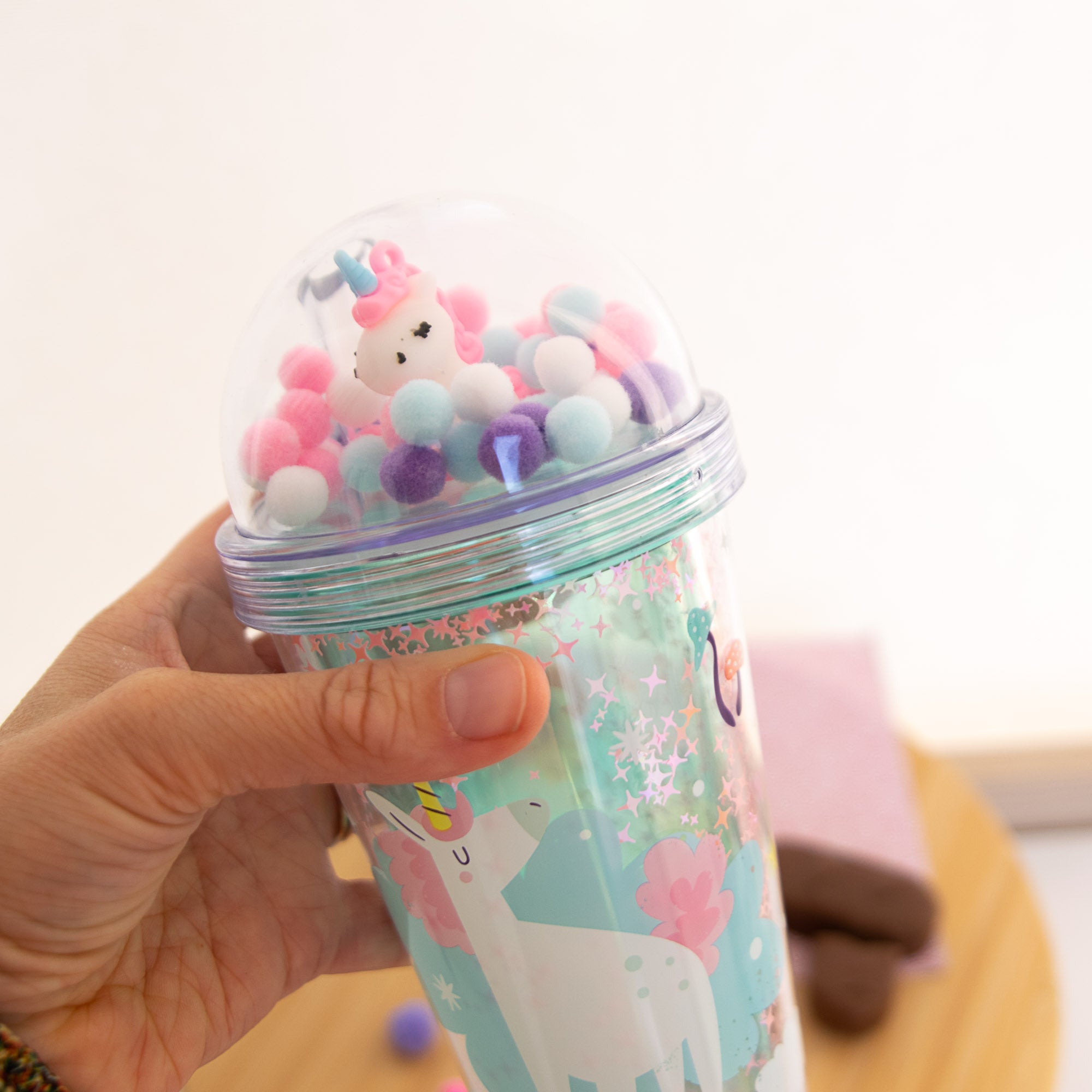 Gobelet Incassable avec Paille - Licorne - 500 ml