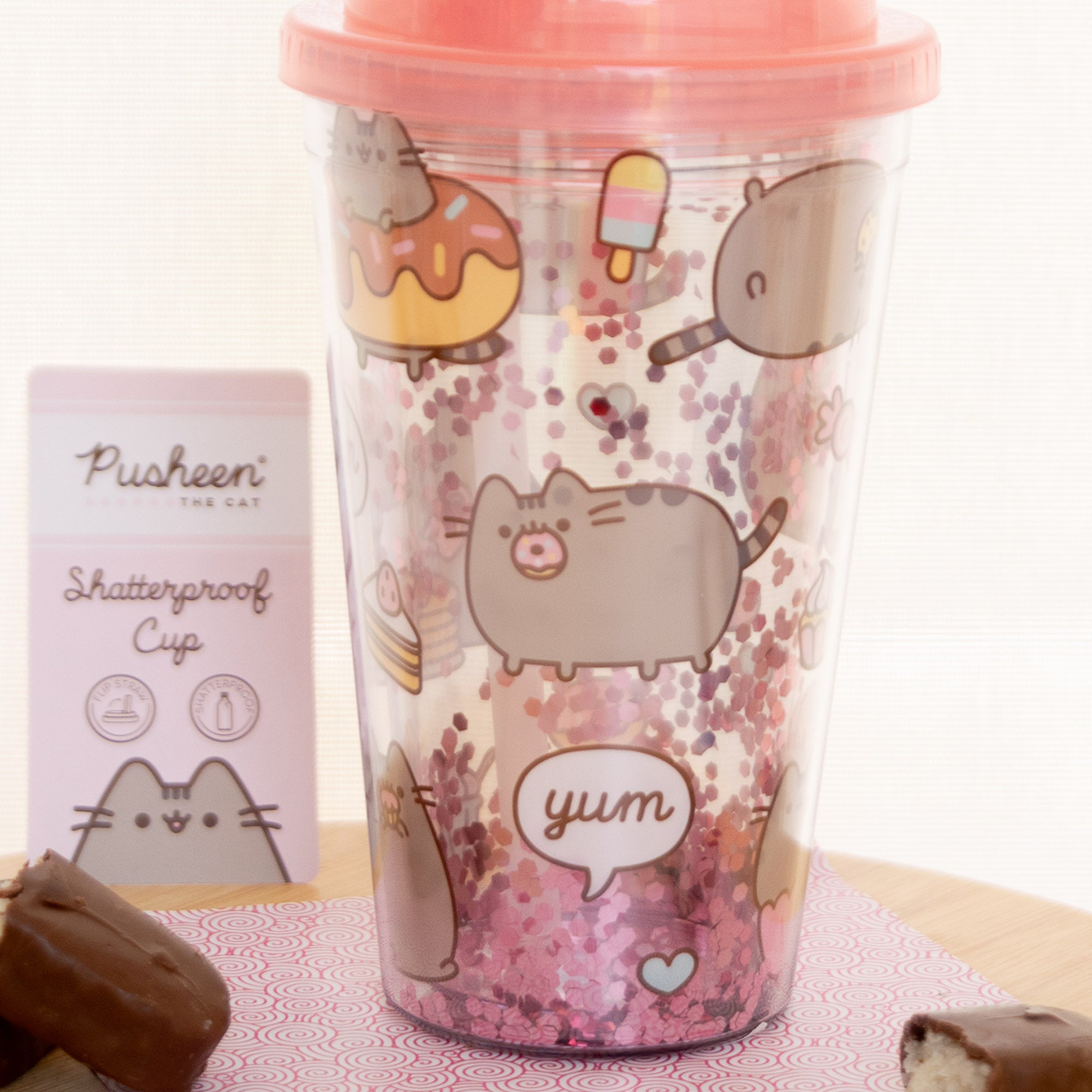 Gobelet Incassable avec Paille Pusheen - 500 ml