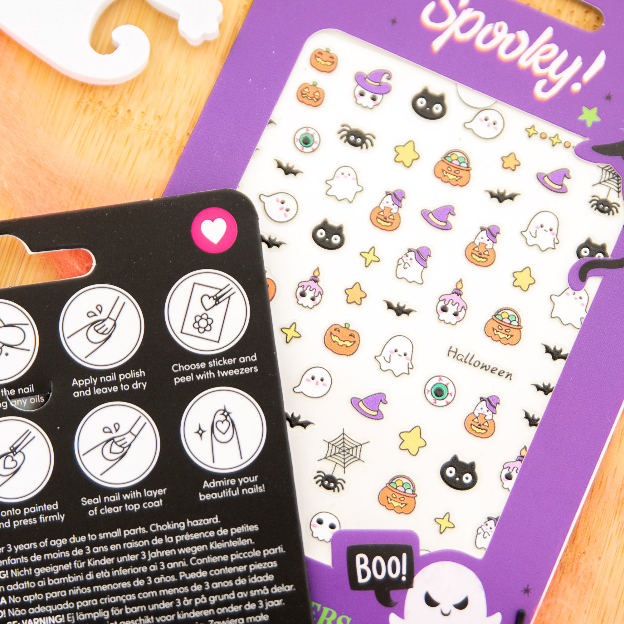 Stickers Phosphorescents pour ongles - Halloween