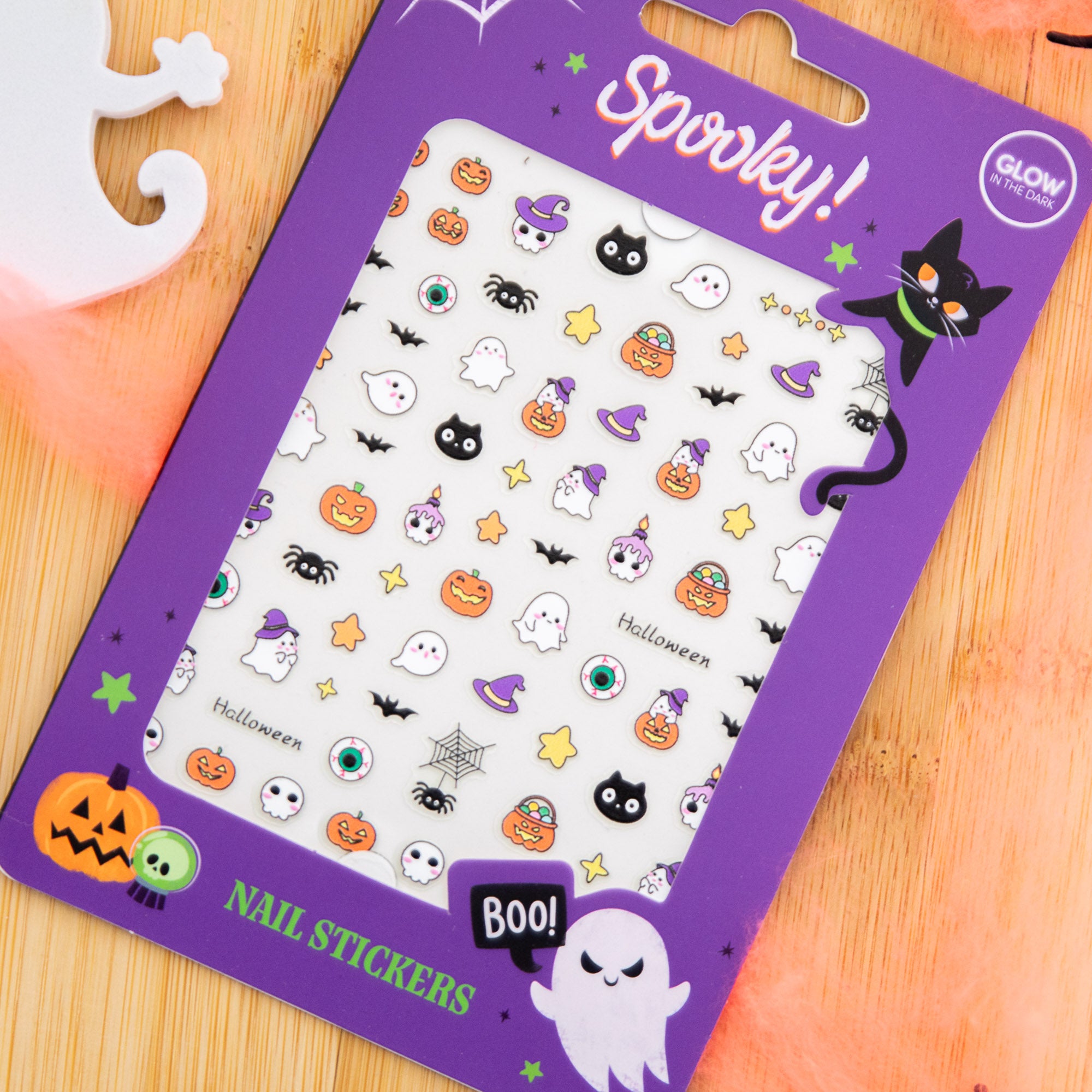 Stickers Phosphorescents pour ongles - Halloween