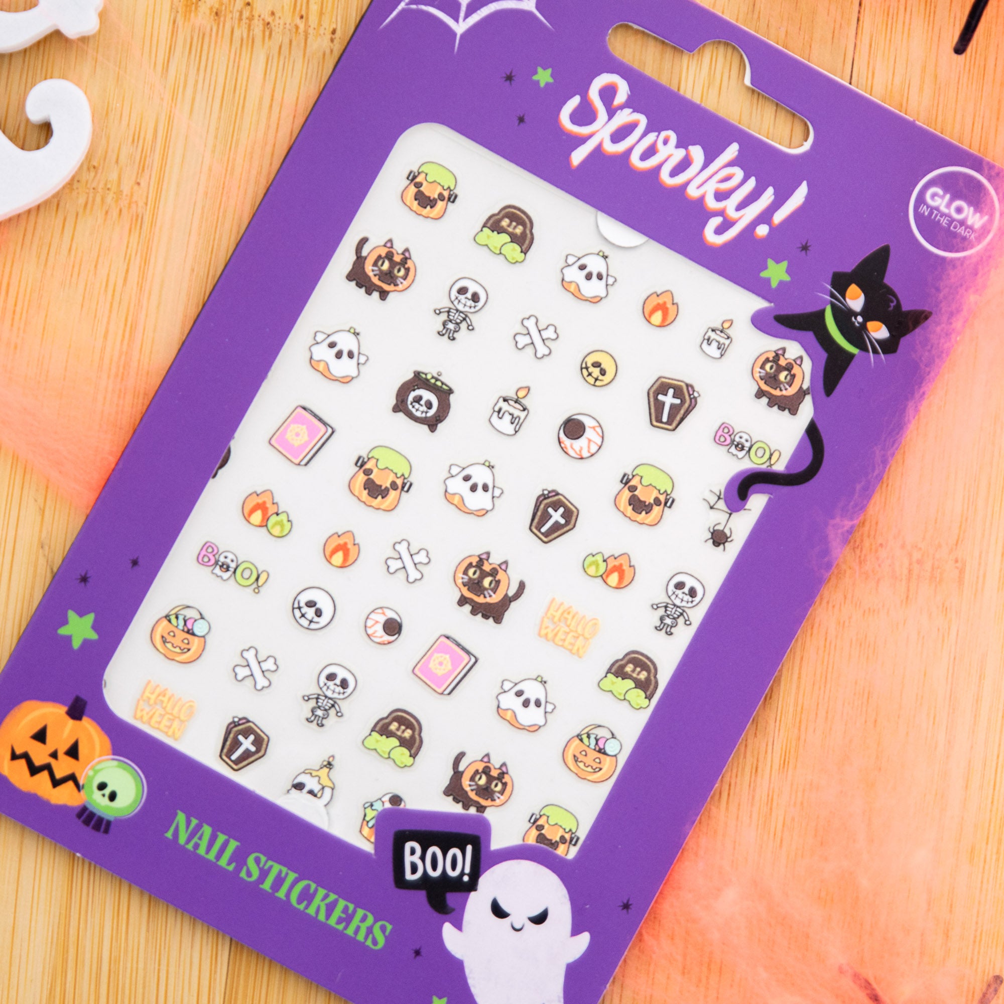 Stickers Phosphorescents pour ongles - Halloween