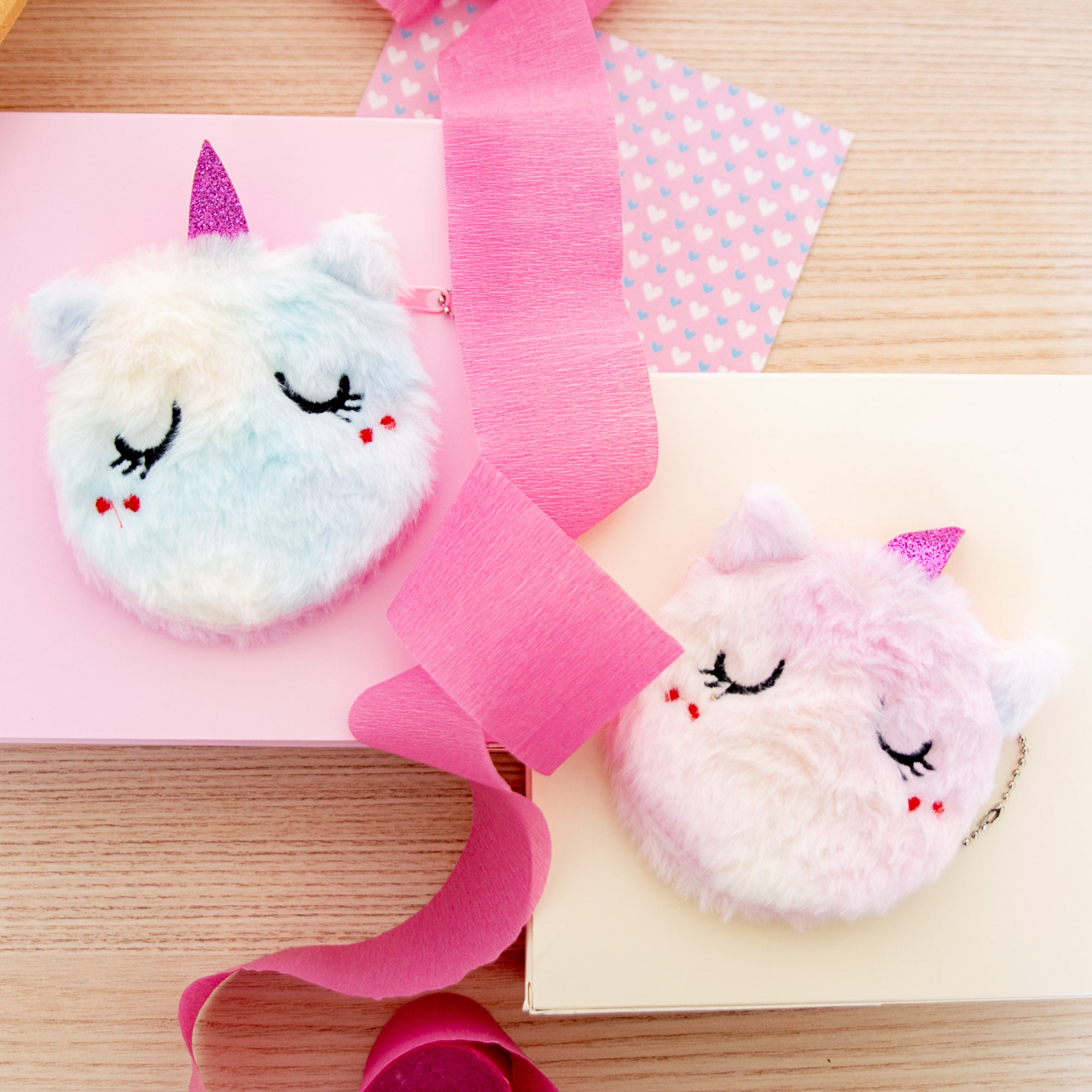 Porte Monnaie Peluche Licorne Endormie